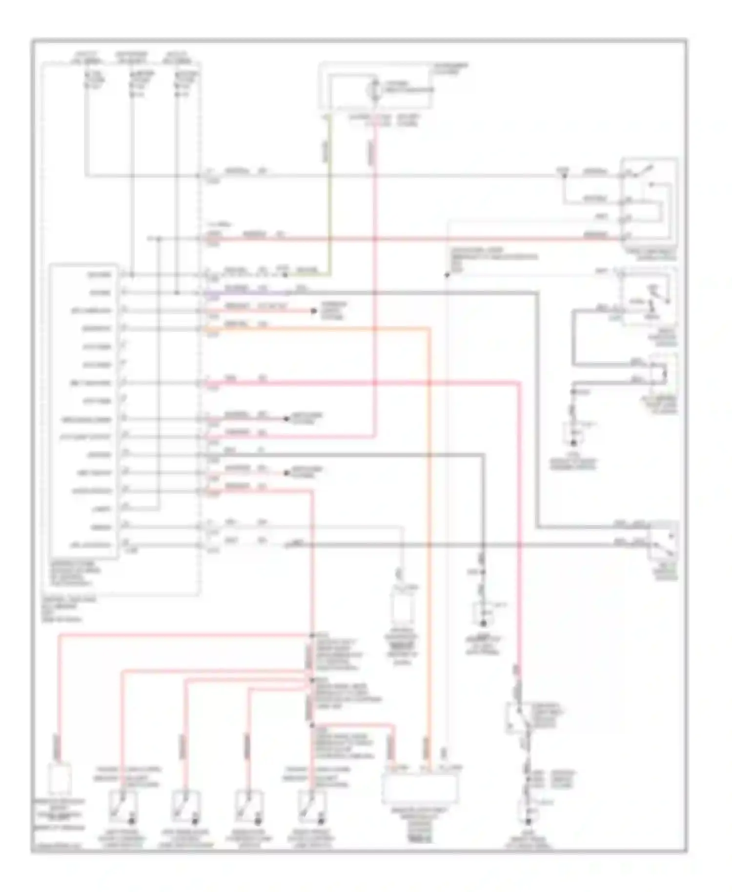 Escort Ford V facelift 2 (1995-2002): Warning system circuits