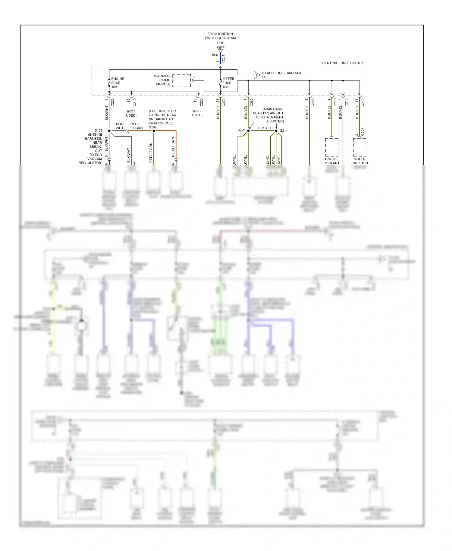Ford Escort V facelift 2 (1995-2002) windshield wiper motor multi- function switch wiring diagram  (1 of 1)