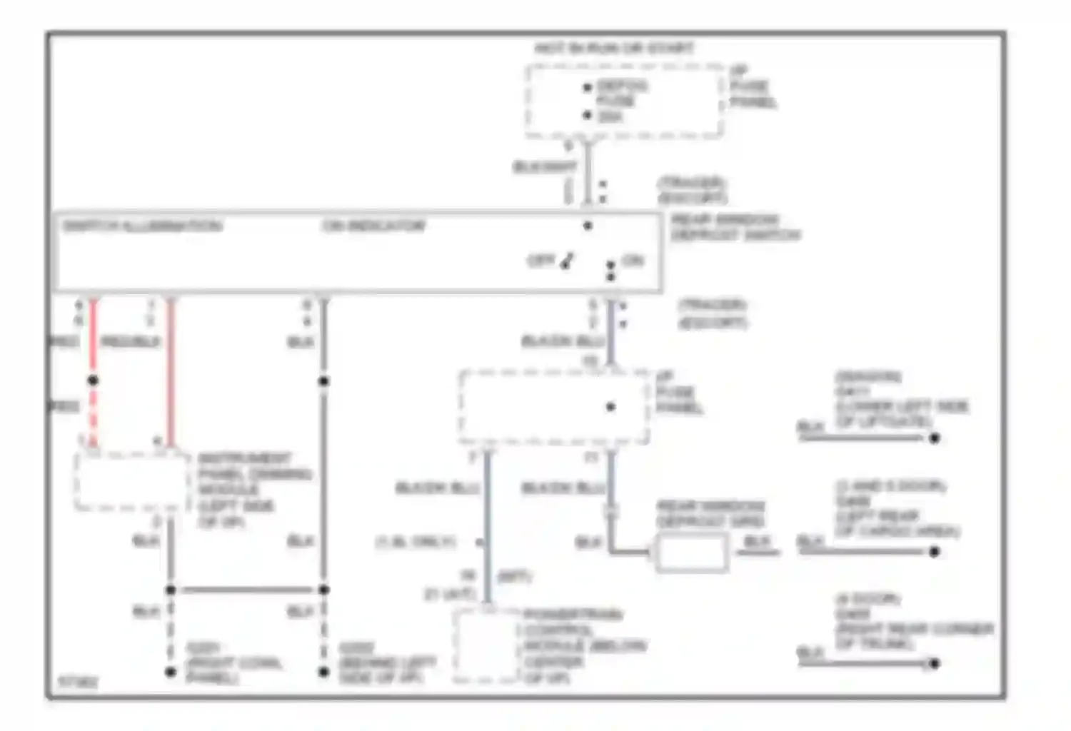 Escort Ford V facelift (1991-1996): Defogger circuit