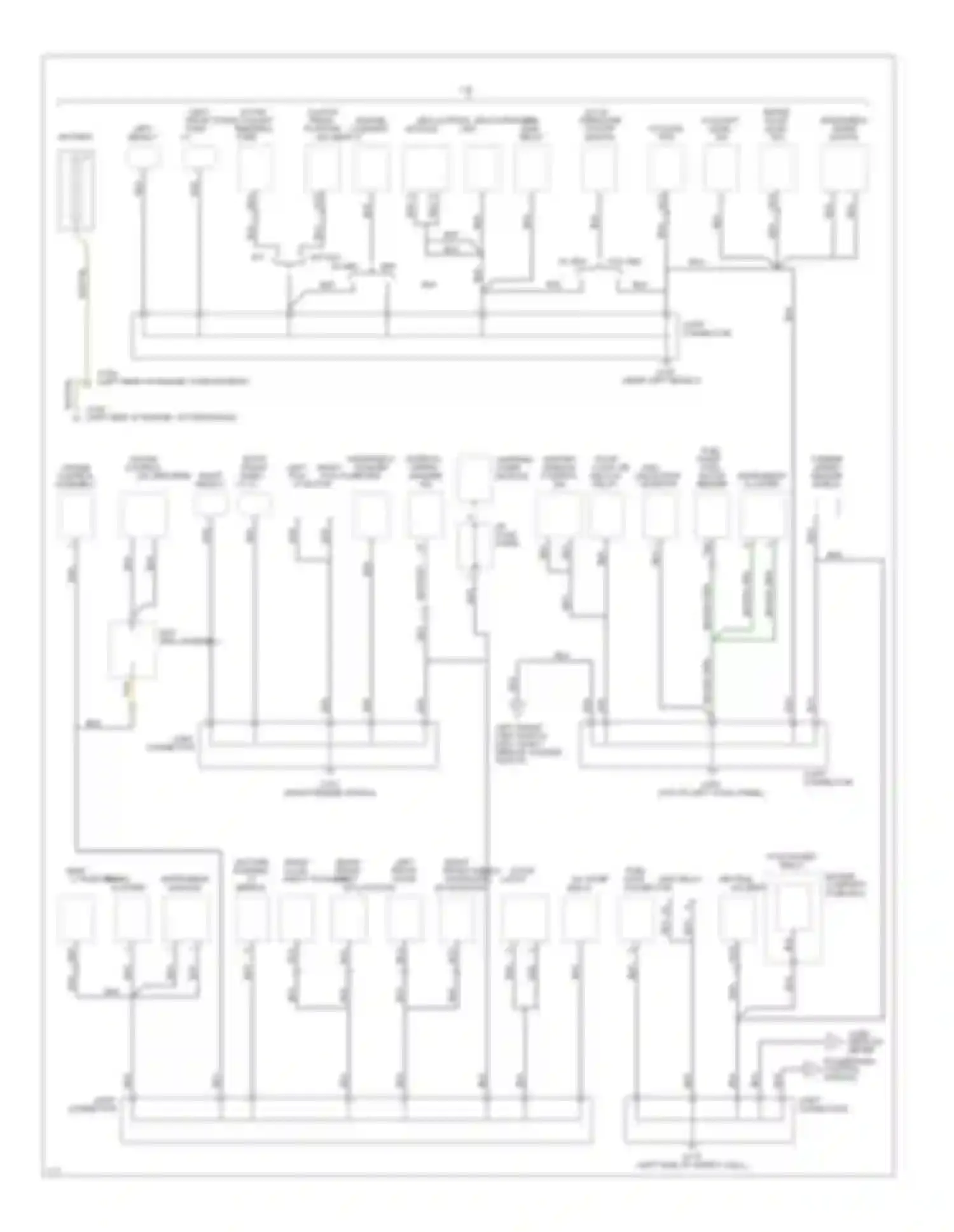 Escort Ford V facelift (1991-1996): Ground distribution circuit (1 of 4)