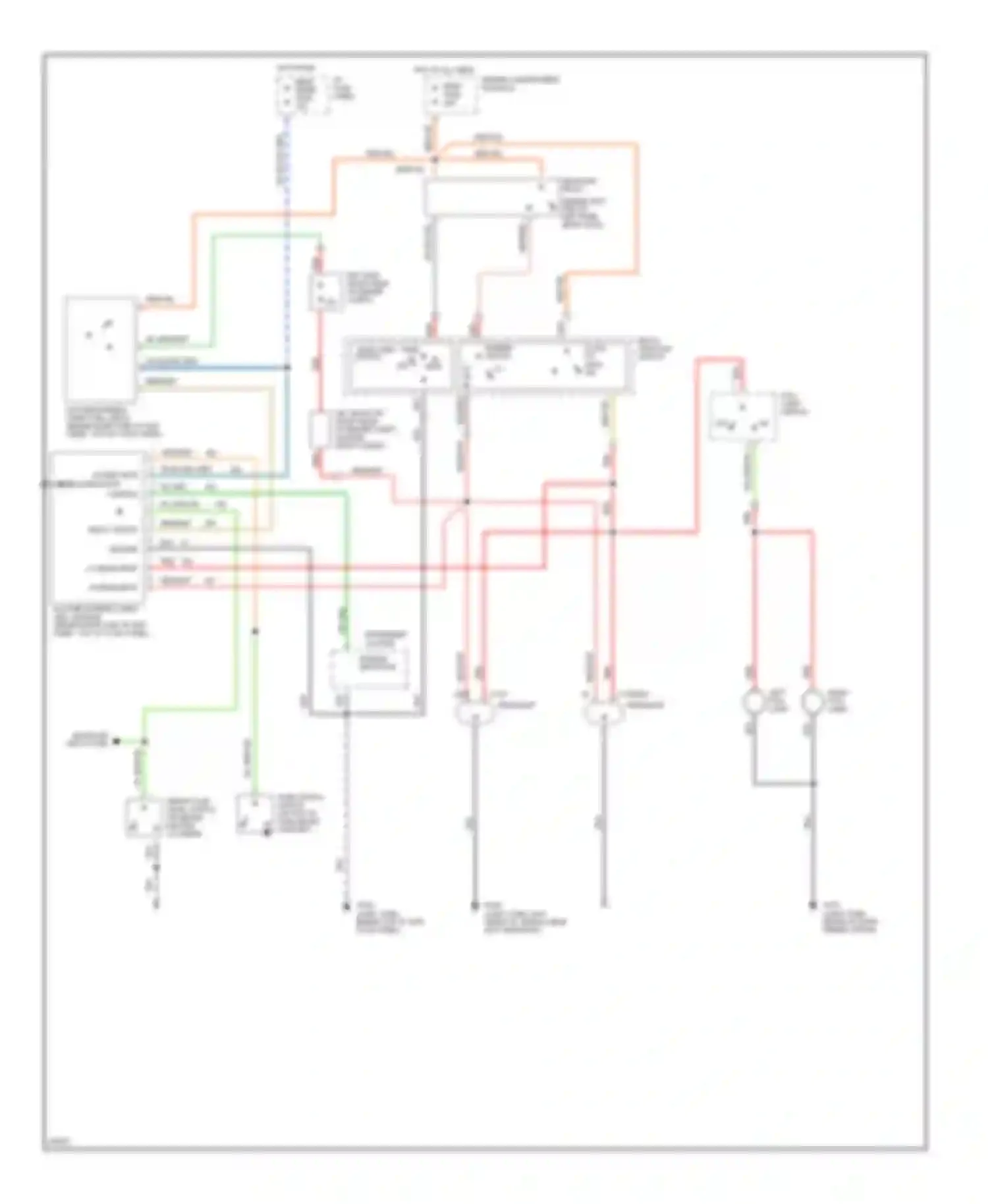Escort Ford V facelift (1991-1996): Headlamps/fog lamps circuit, with drl