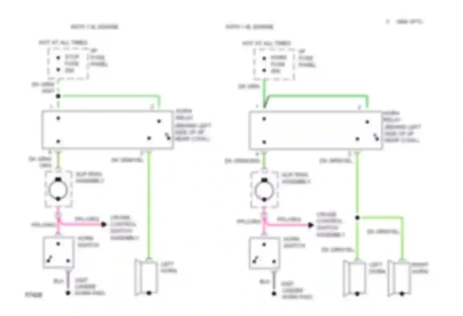 Escort Ford V facelift (1991-1996): Horn circuit