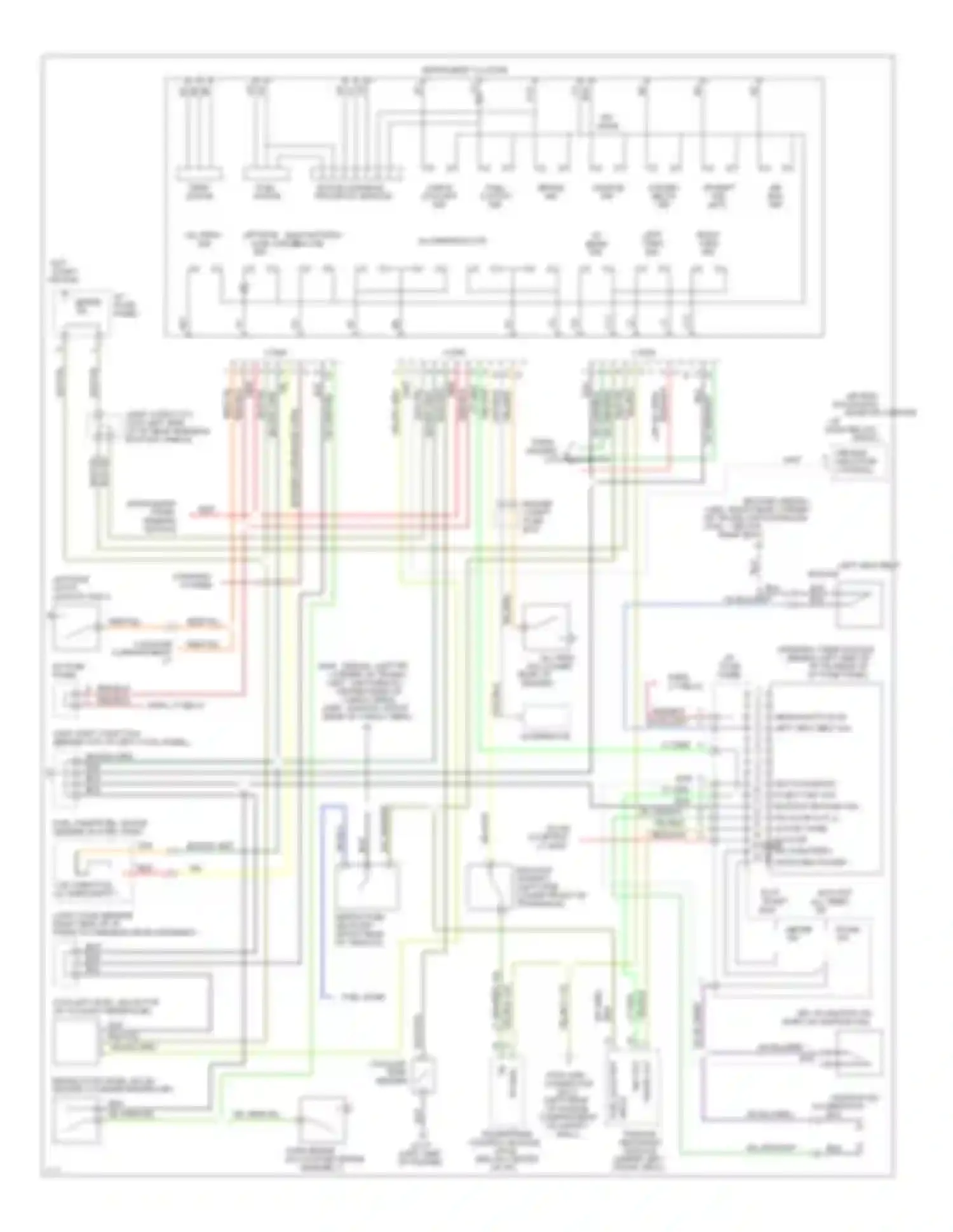 Escort Ford V facelift (1991-1996): Instrument cluster circuit, base cluster