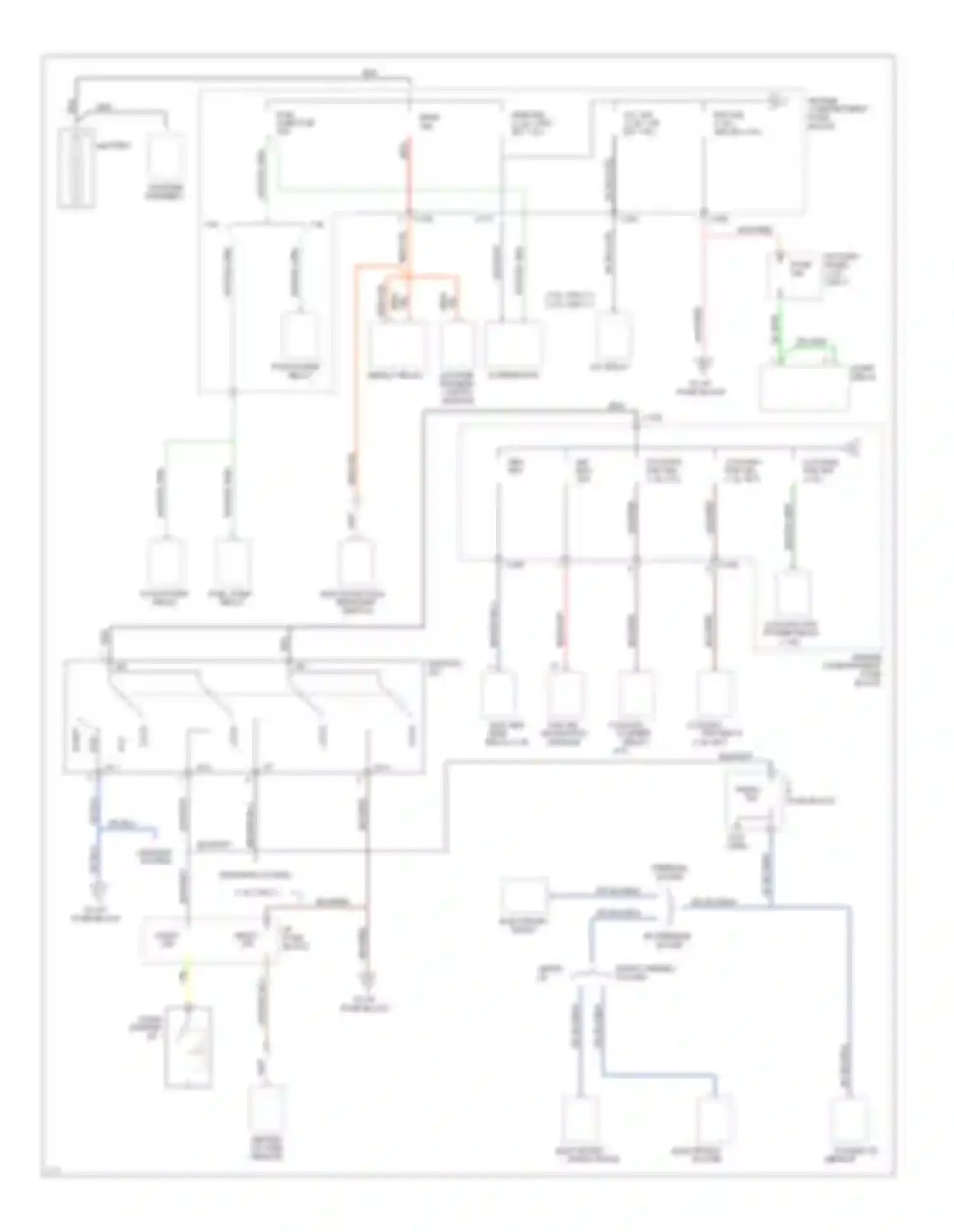 Escort Ford V facelift (1991-1996): Power distribution circuit (1 of 3)
