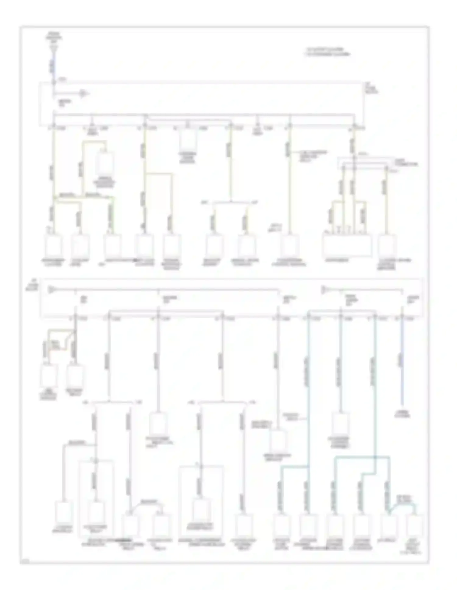 Escort Ford V facelift (1991-1996): Power distribution circuit (2 of 3)