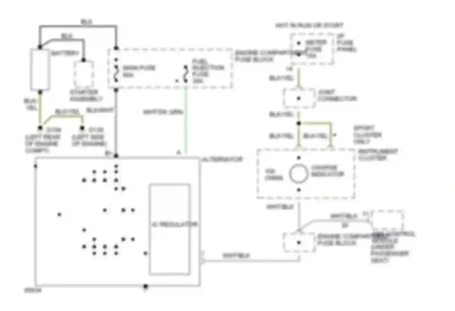 Escort Ford V facelift (1991-1996): 1.8l, charging circuit