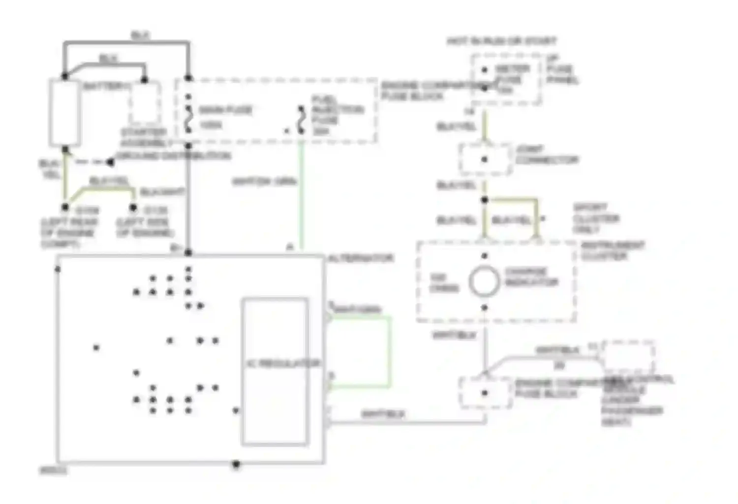 Escort Ford V facelift (1991-1996): 1.9l, charging circuit
