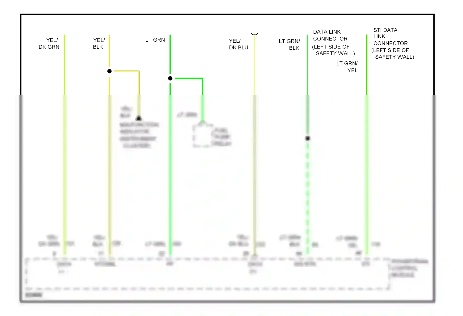 Ford Escort V facelift (1991-1996) data wiring diagram  (1 of 2)