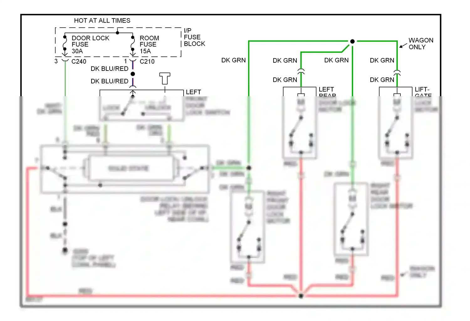 Ford Escort V facelift (1991-1996) solid state wiring diagram  (5 of 5)