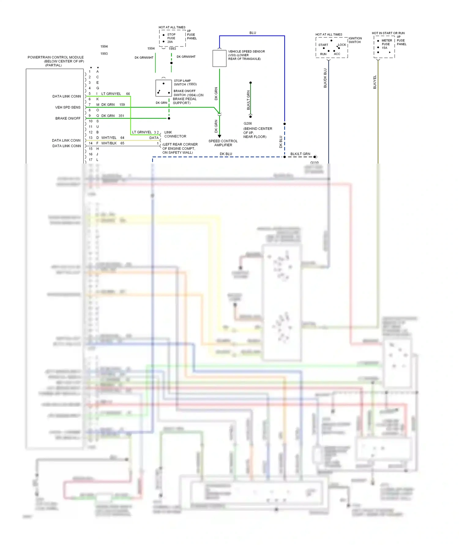 Ford Escort V facelift (1991-1996) (tp) sensor input wiring diagram  (1 of 1)