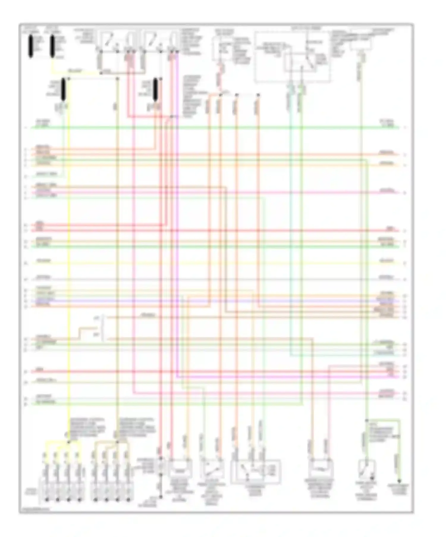 Excursion Ford I (1999-2005): Wiring diagram engine performance 7.3l di turbo diesel, federal (2 of 4)