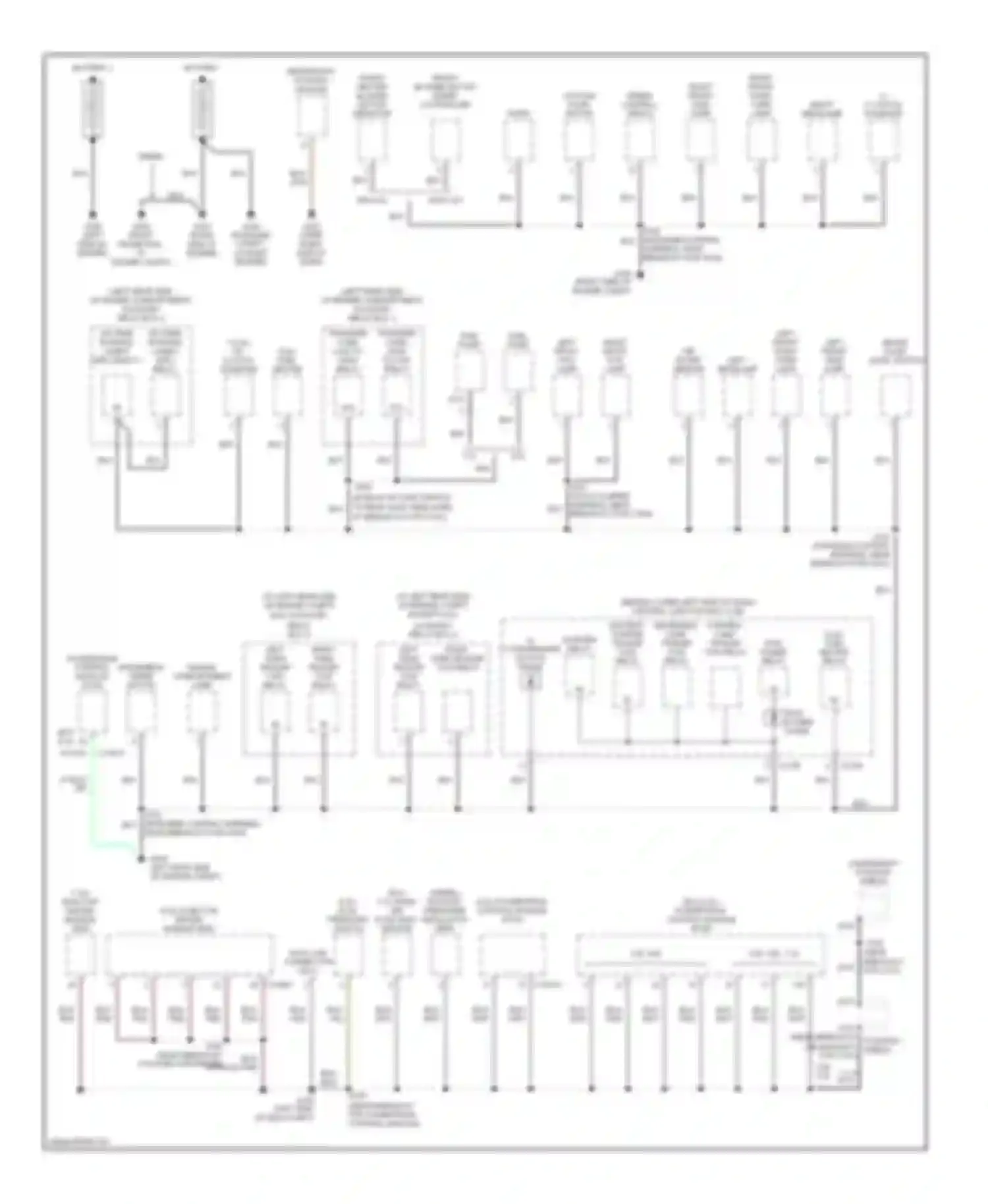 Excursion Ford I (1999-2005): Ground distribution circuit (1 of 4)