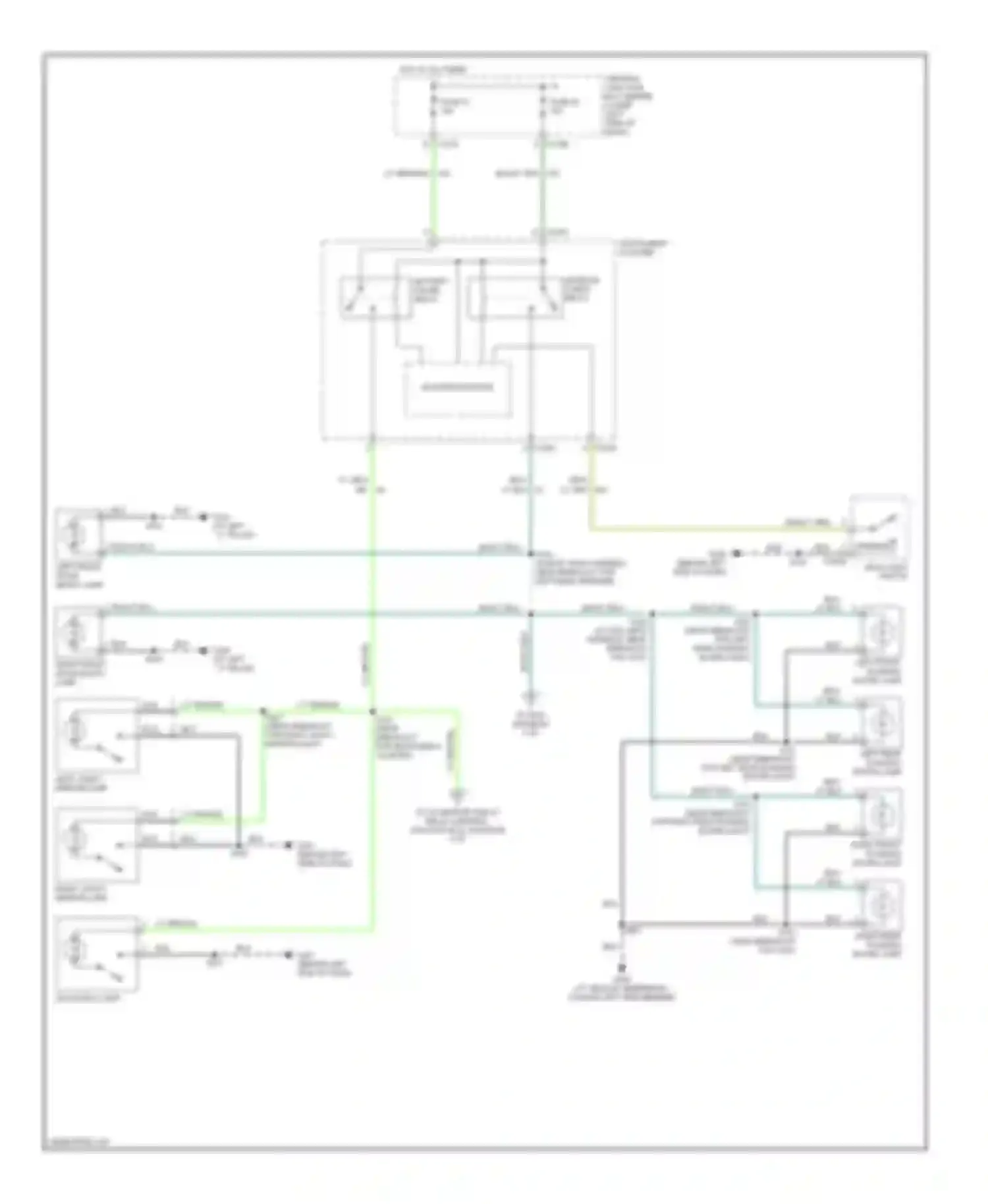 Excursion Ford I (1999-2005): Courtesy lamps circuit (1 of 2)