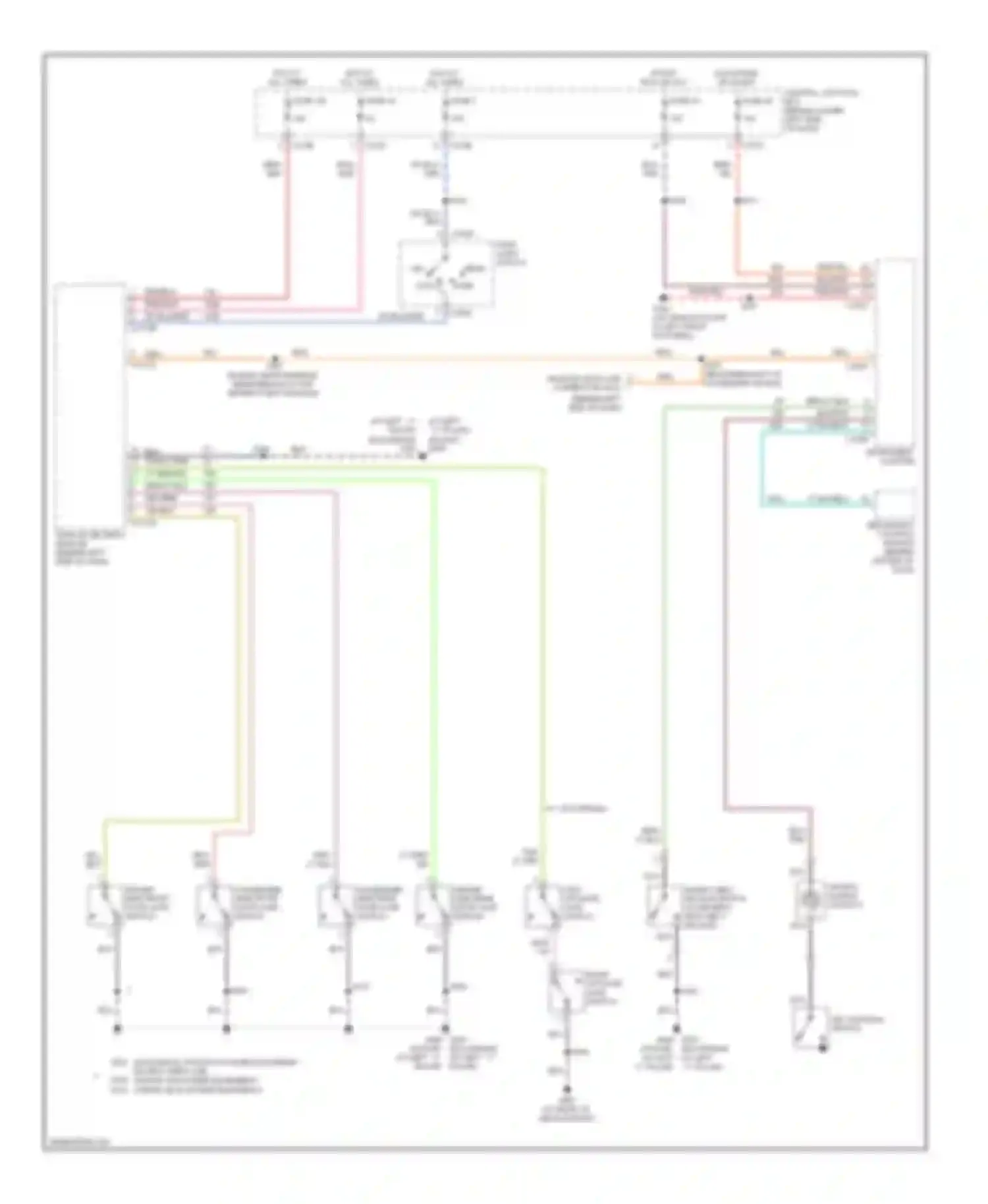 Excursion Ford I (1999-2005): Warning systems circuit, with remote/keyless entry