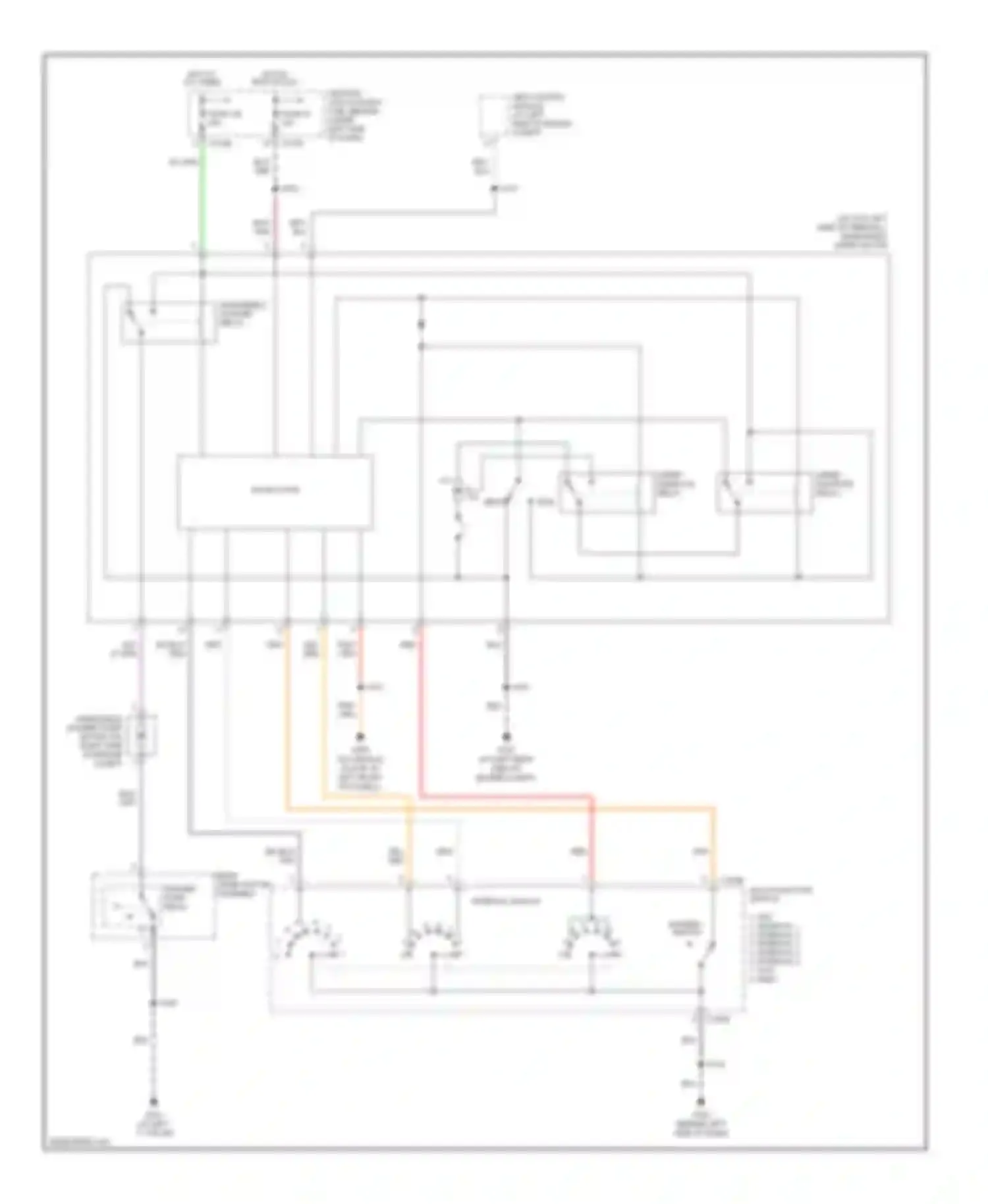 Excursion Ford I (1999-2005): Front washer/wiper circuit