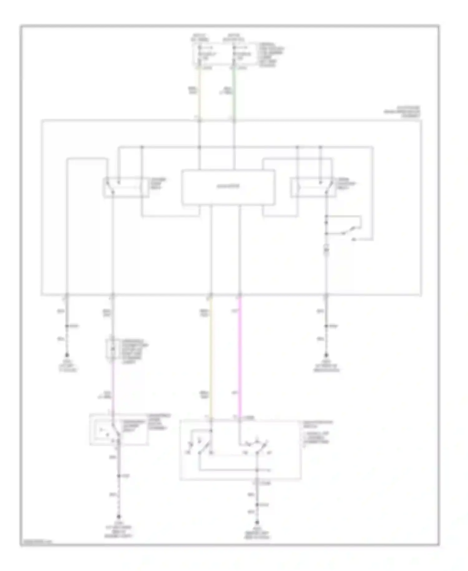 Excursion Ford I (1999-2005): Rear washer/wiper circuit