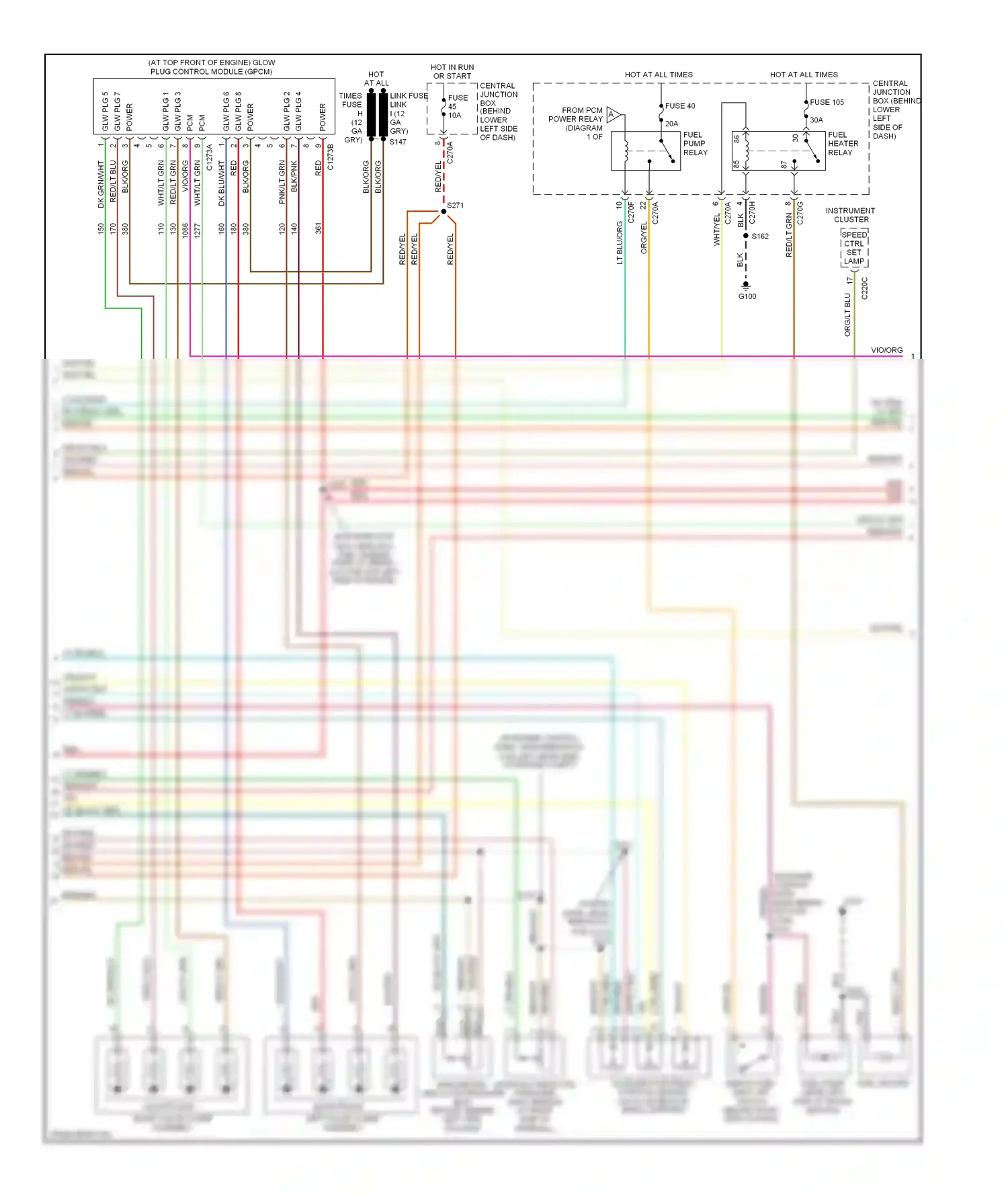 Ford Excursion I (1999-2005) accelerator pedal position sensor (on accelerator pedal support) wiring diagram  (2 of 4)