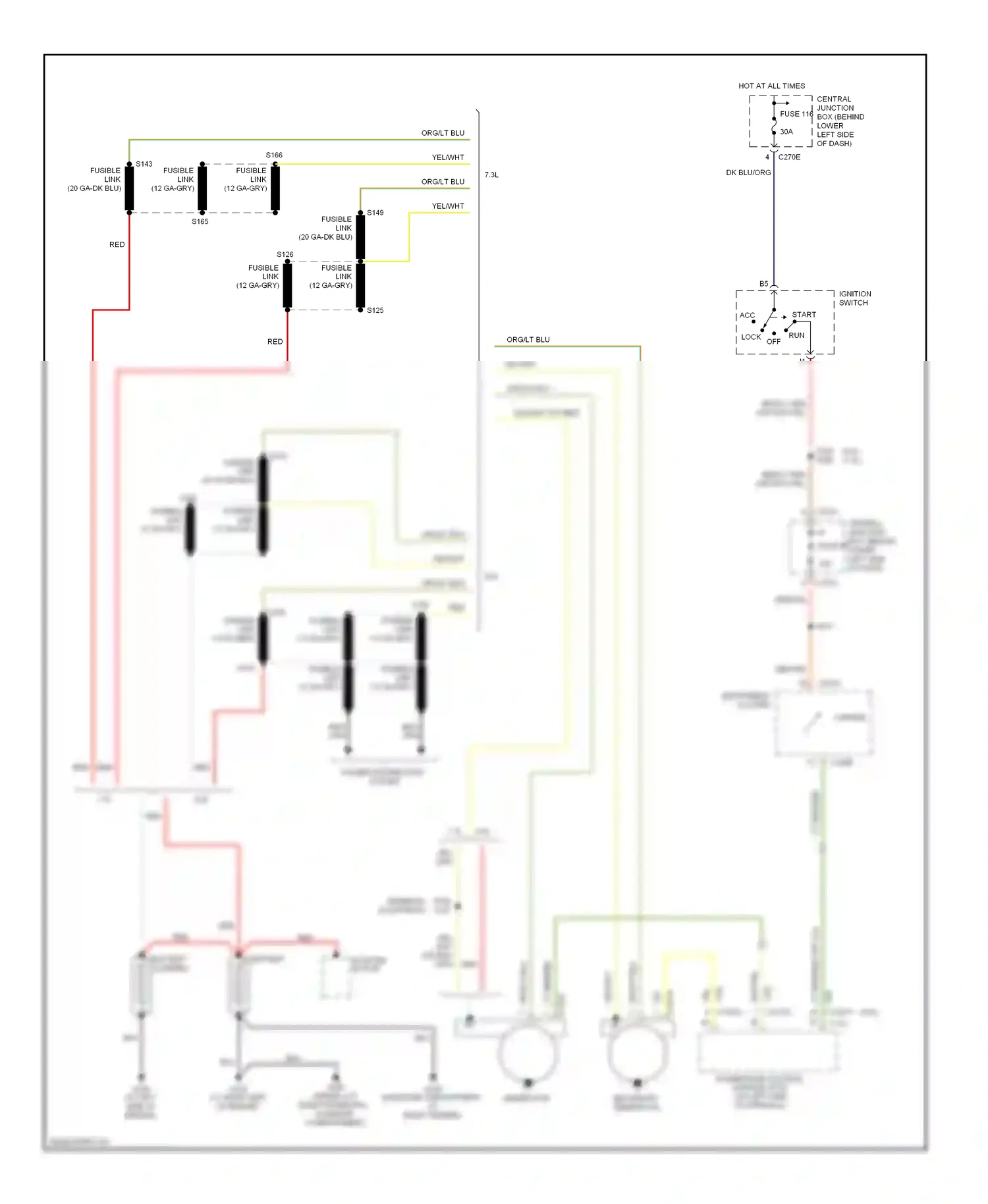 Ford Excursion I (1999-2005) battery wiring diagram  (2 of 10)
