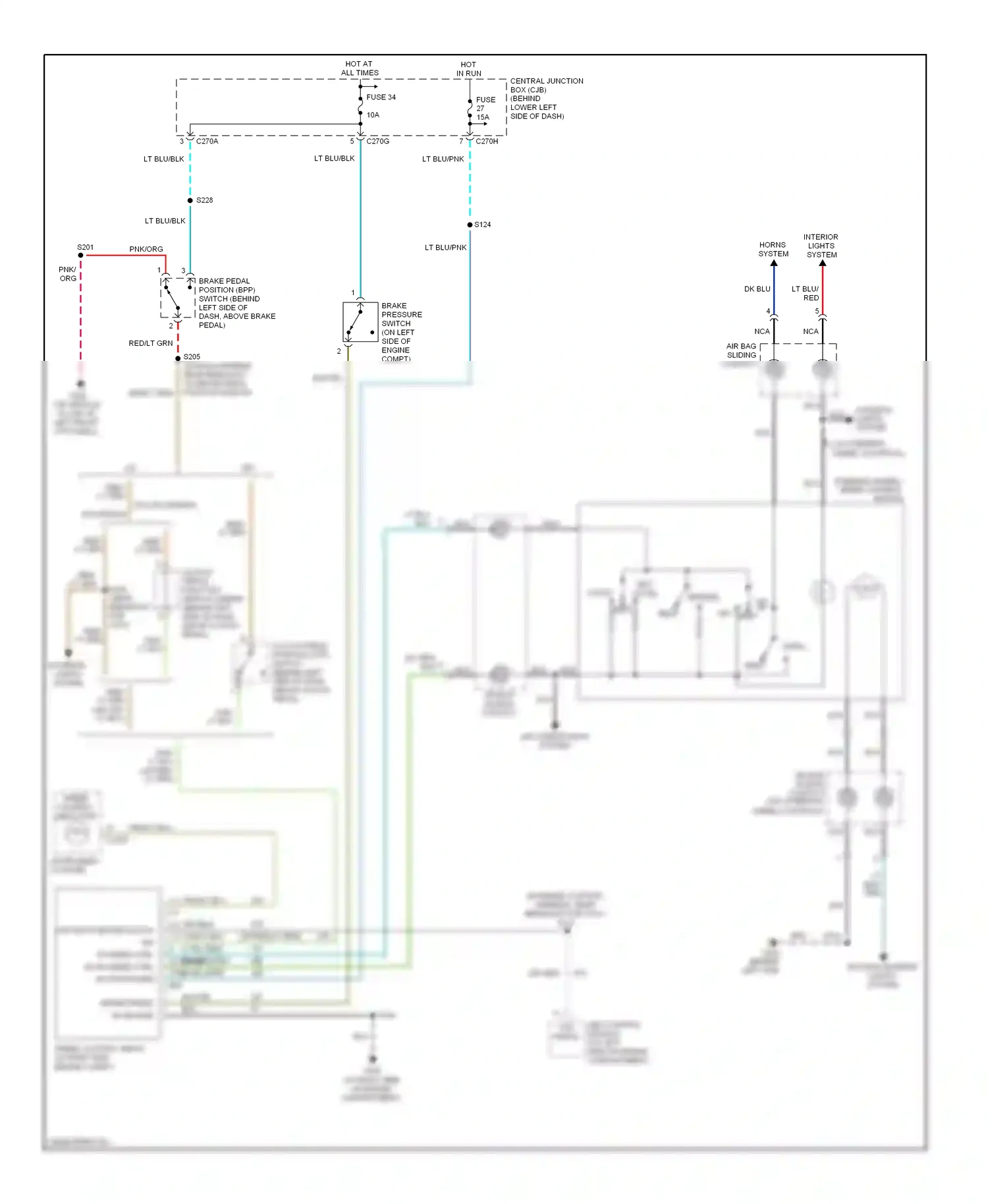 Ford Excursion I (1999-2005) coast wiring diagram  (1 of 2)