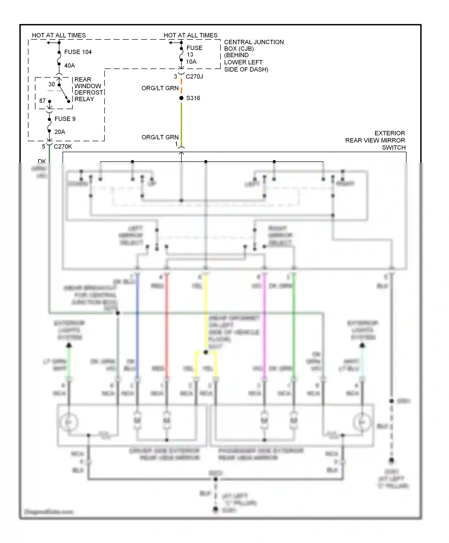Ford Excursion I (1999-2005) down wiring diagram  (1 of 1)
