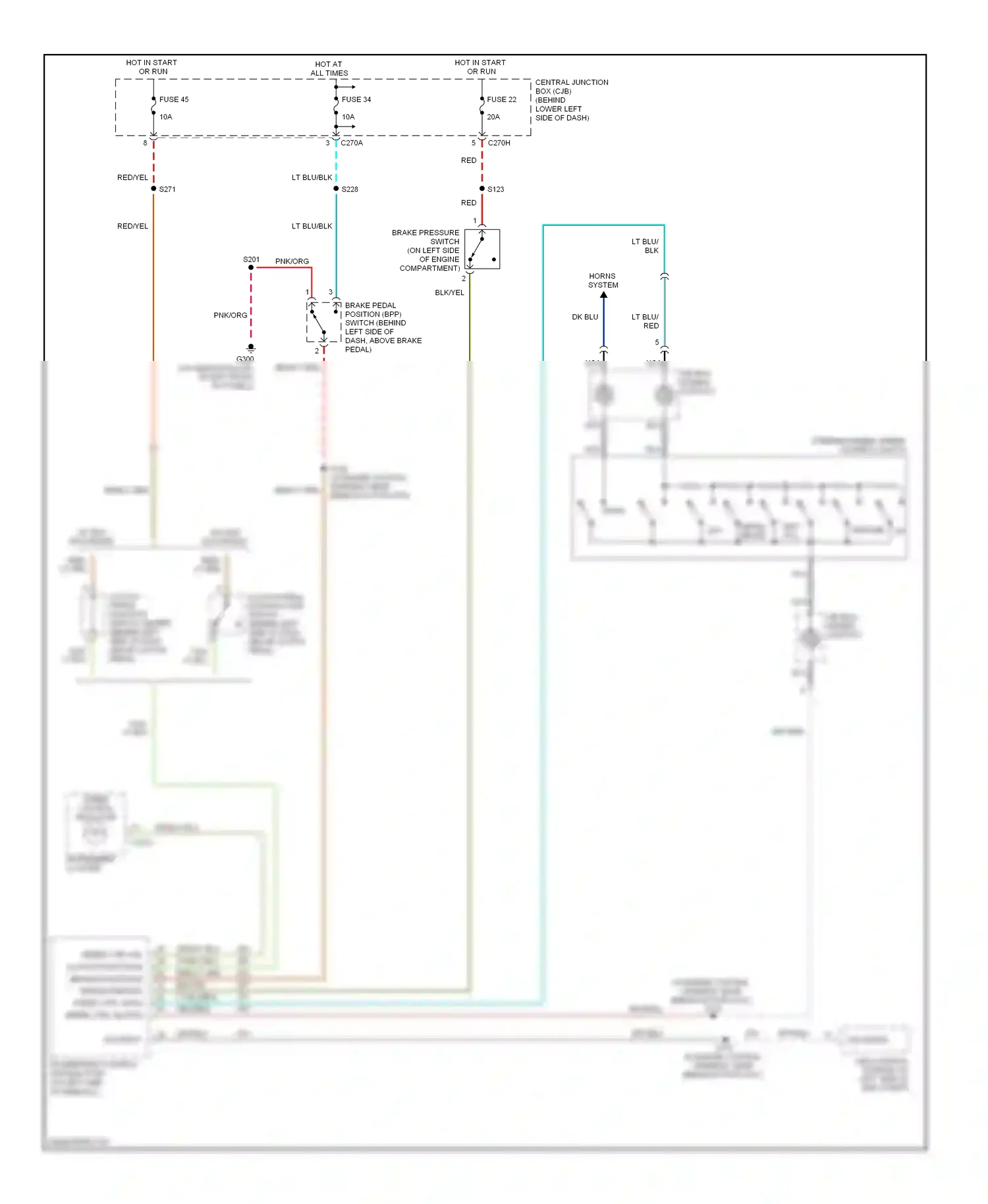 Ford Excursion I (1999-2005) lt blu wiring diagram  (11 of 51)