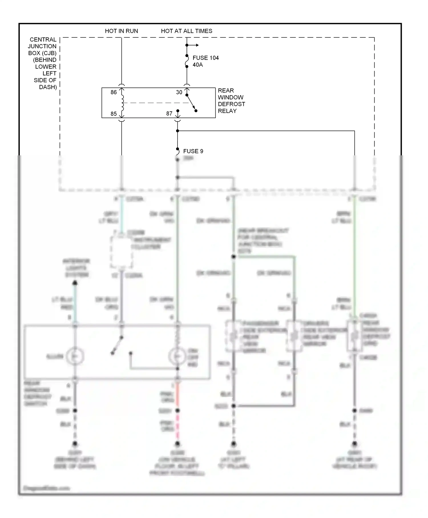 Ford Excursion I (1999-2005) lt blu wiring diagram  (12 of 51)