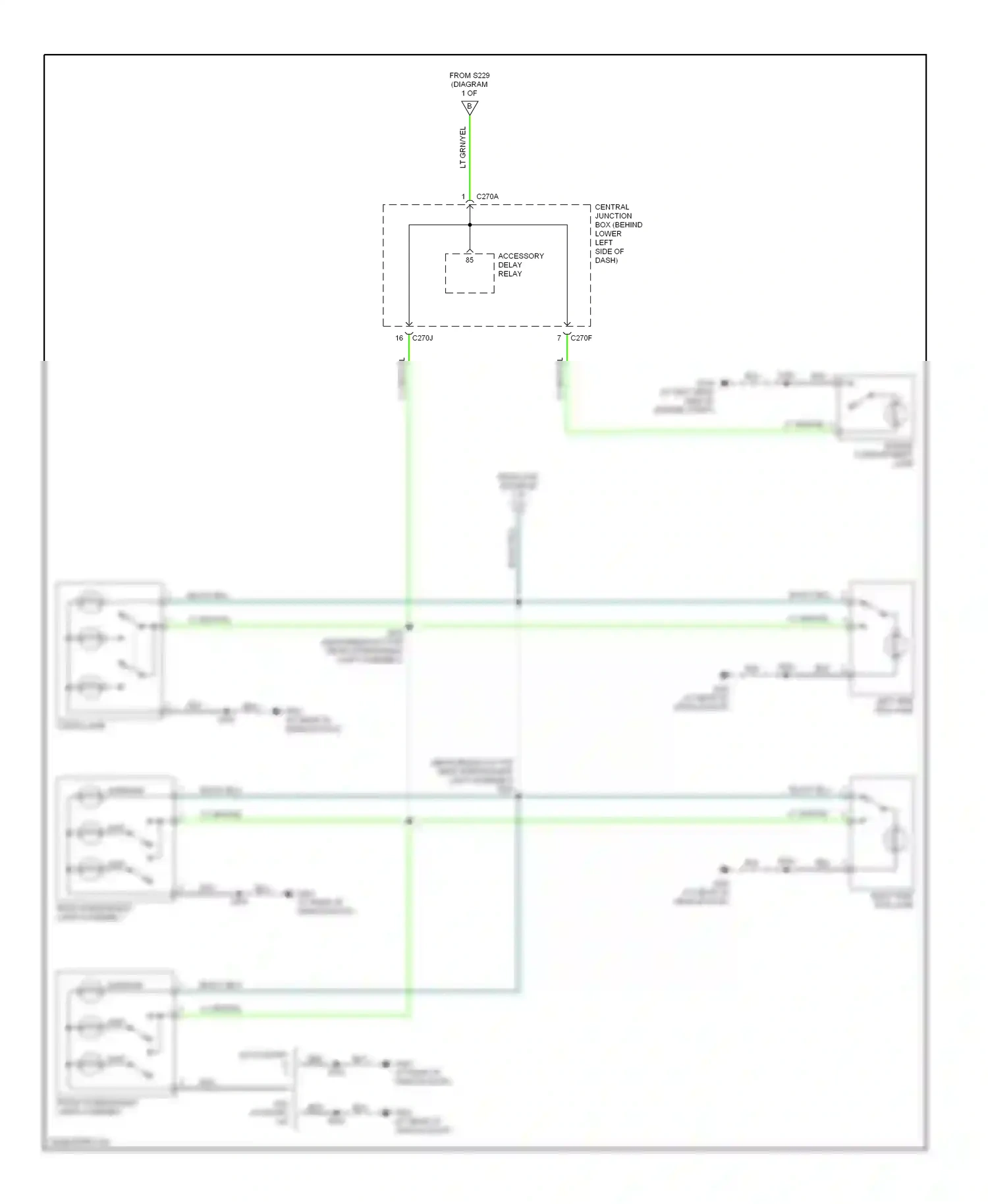 Ford Excursion I (1999-2005) map wiring diagram  (1 of 1)