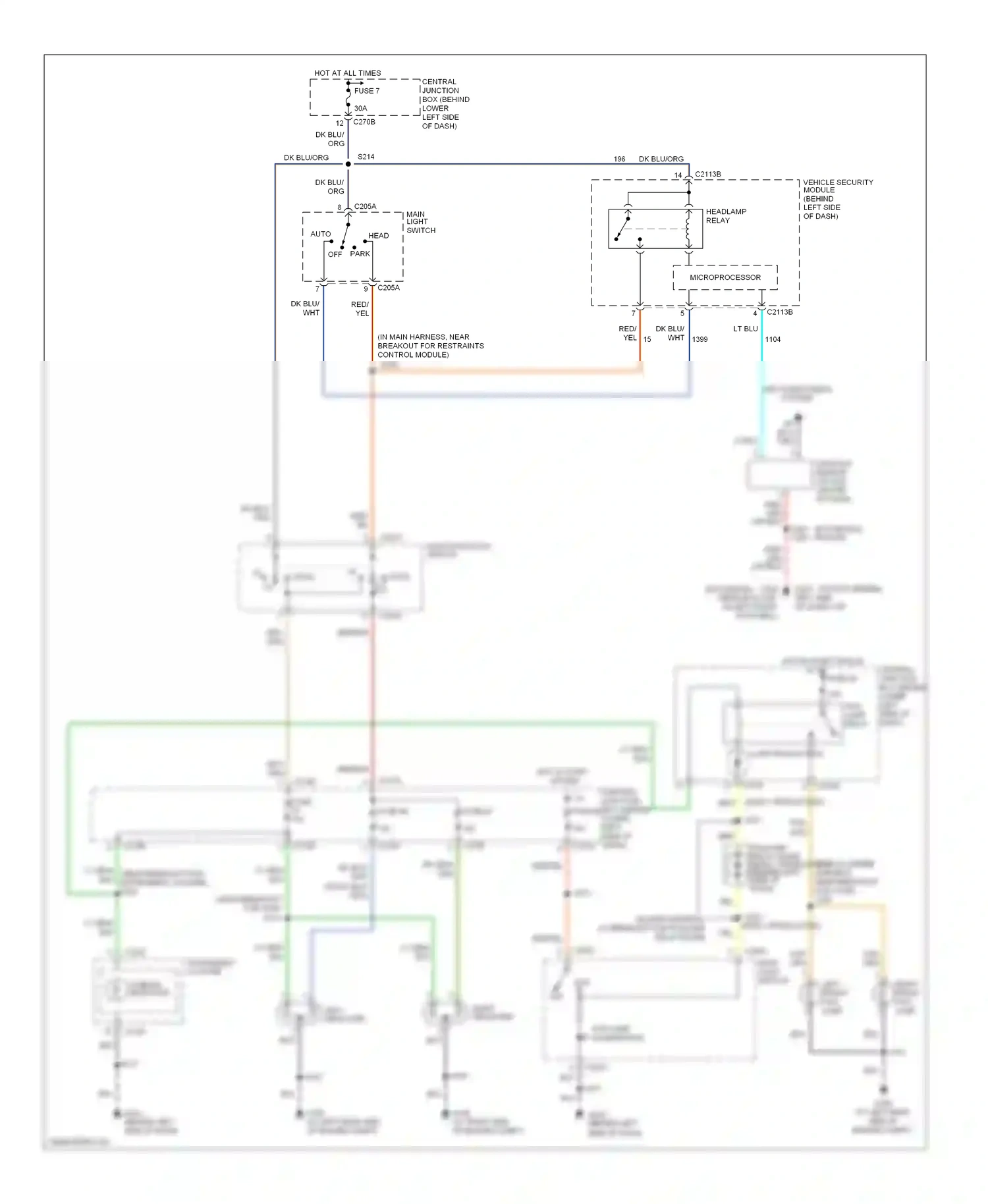 Ford Excursion I (1999-2005) (or blk) wiring diagram  (8 of 8)