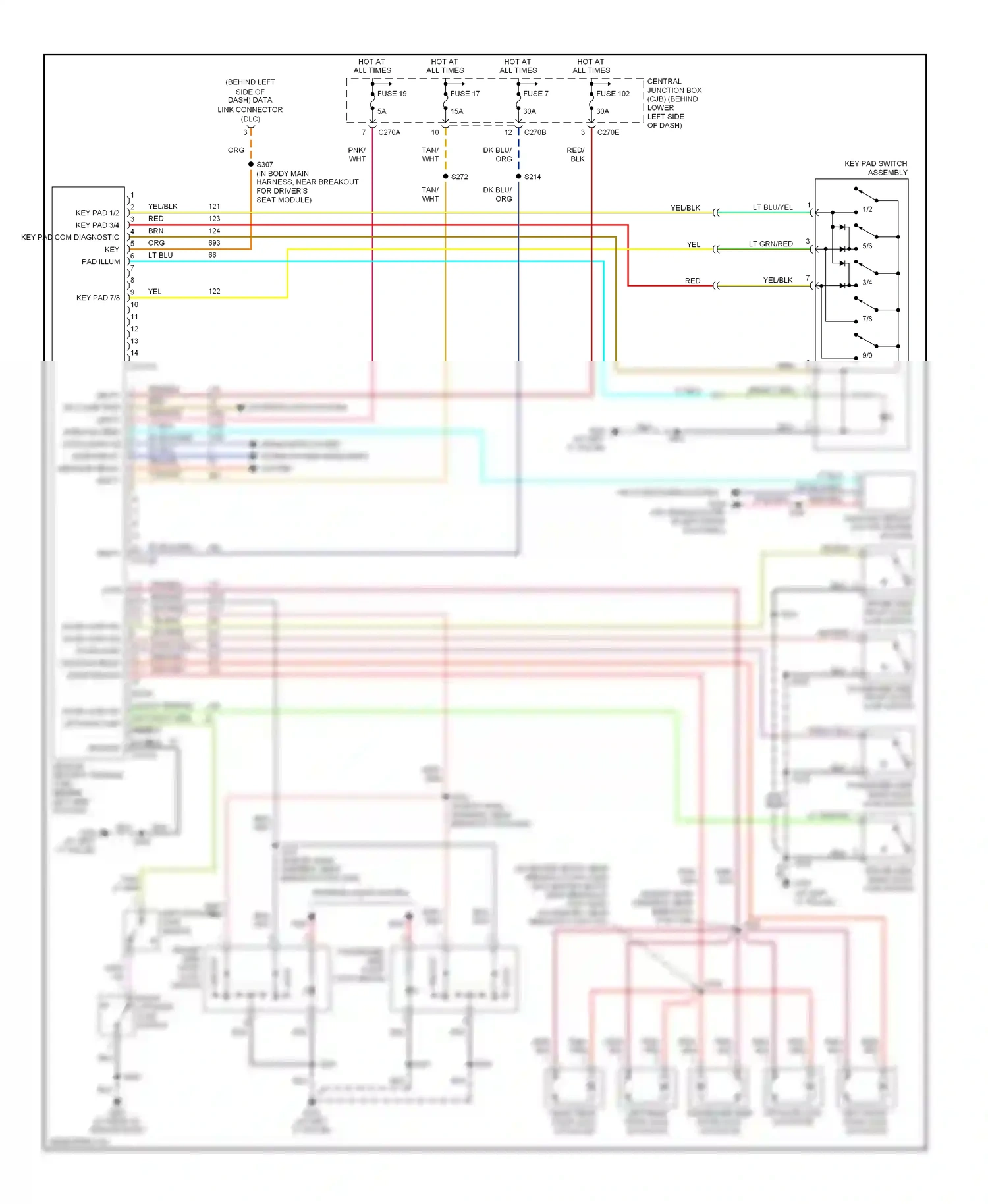 Ford Excursion I (1999-2005) unlock wiring diagram  (1 of 1)