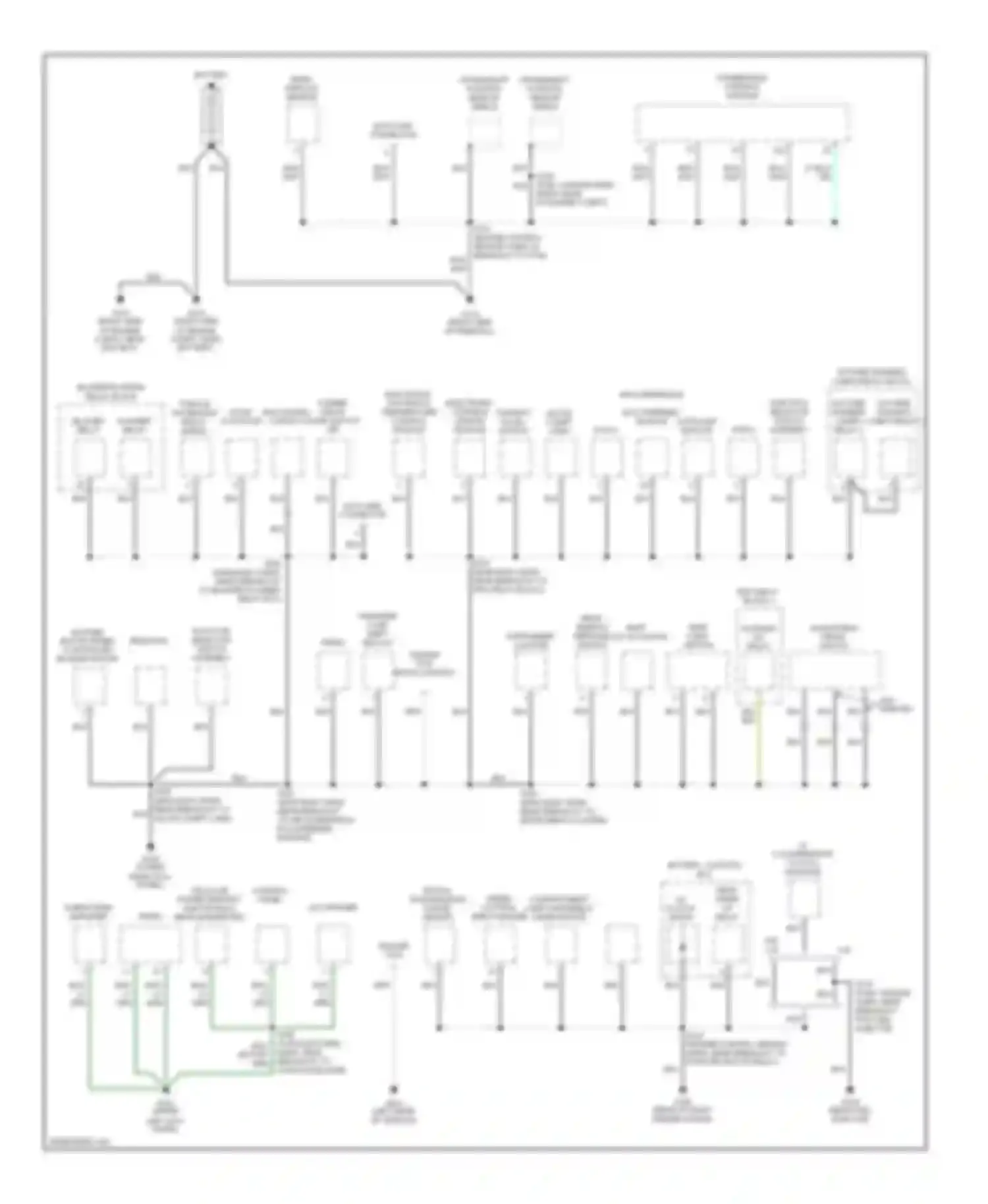 Expedition Ford I (1996-2002): Ground distribution circuit (1 of 4)