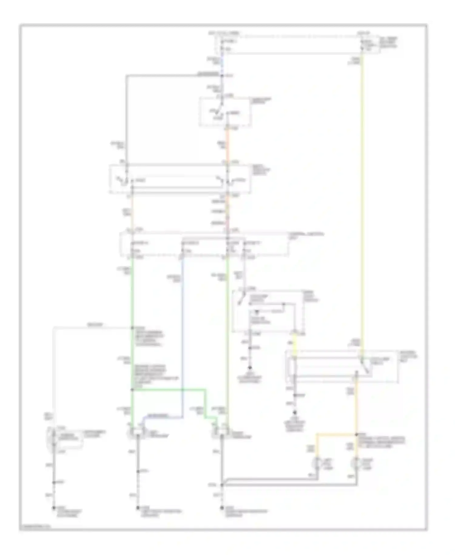 Expedition Ford I (1996-2002): Headlamps & fog lamps circuit, without drl