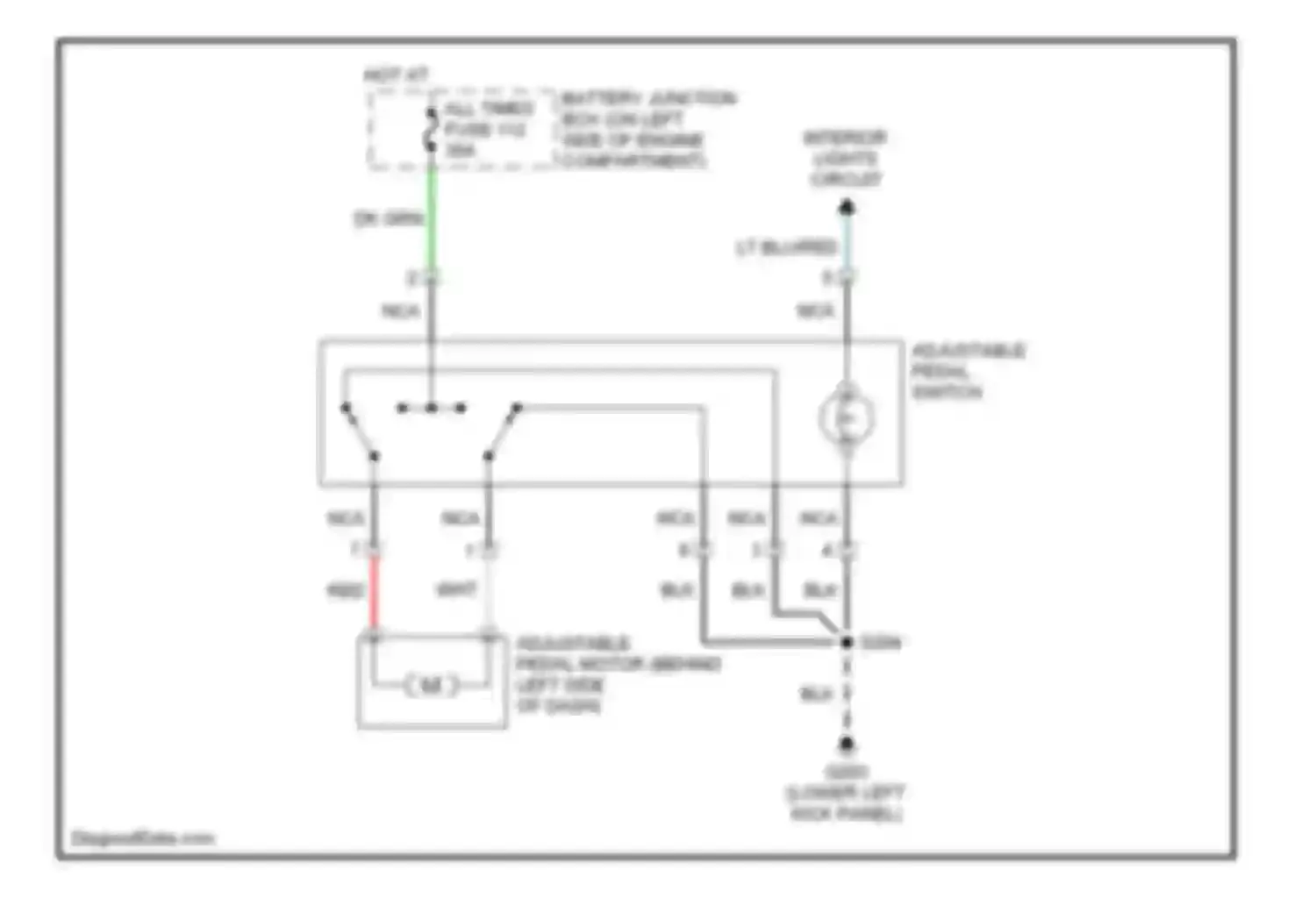Expedition Ford I (1996-2002): Adjustable pedal circuit