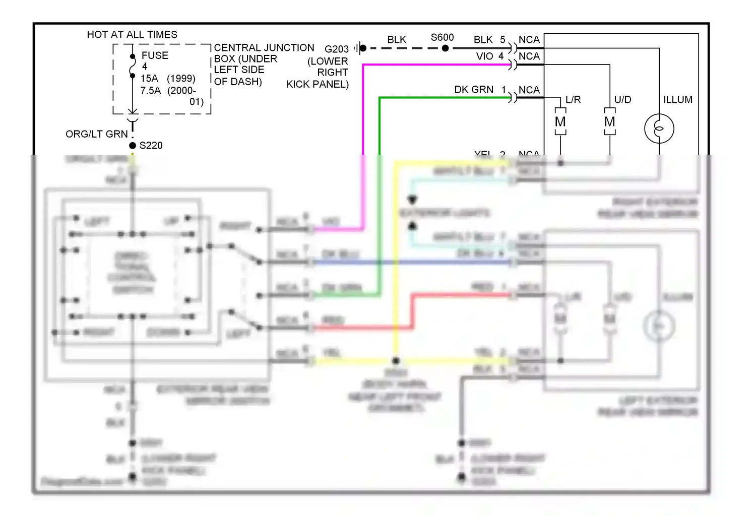 Wiring diagram blk for Ford Expedition I (1996-2002) (50 of 67)