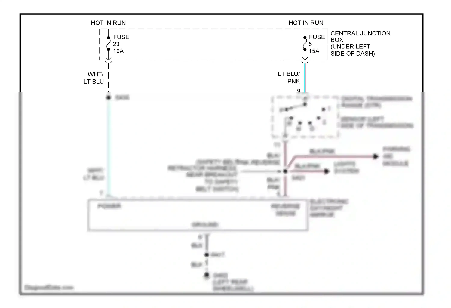 Wiring diagram blk/pnk for Ford Expedition I (1996-2002) (11 of 17)