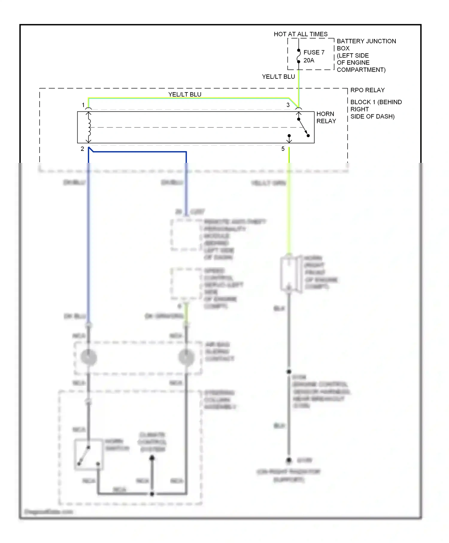 Wiring diagram dk blu for Ford Expedition I (1996-2002) (16 of 28)