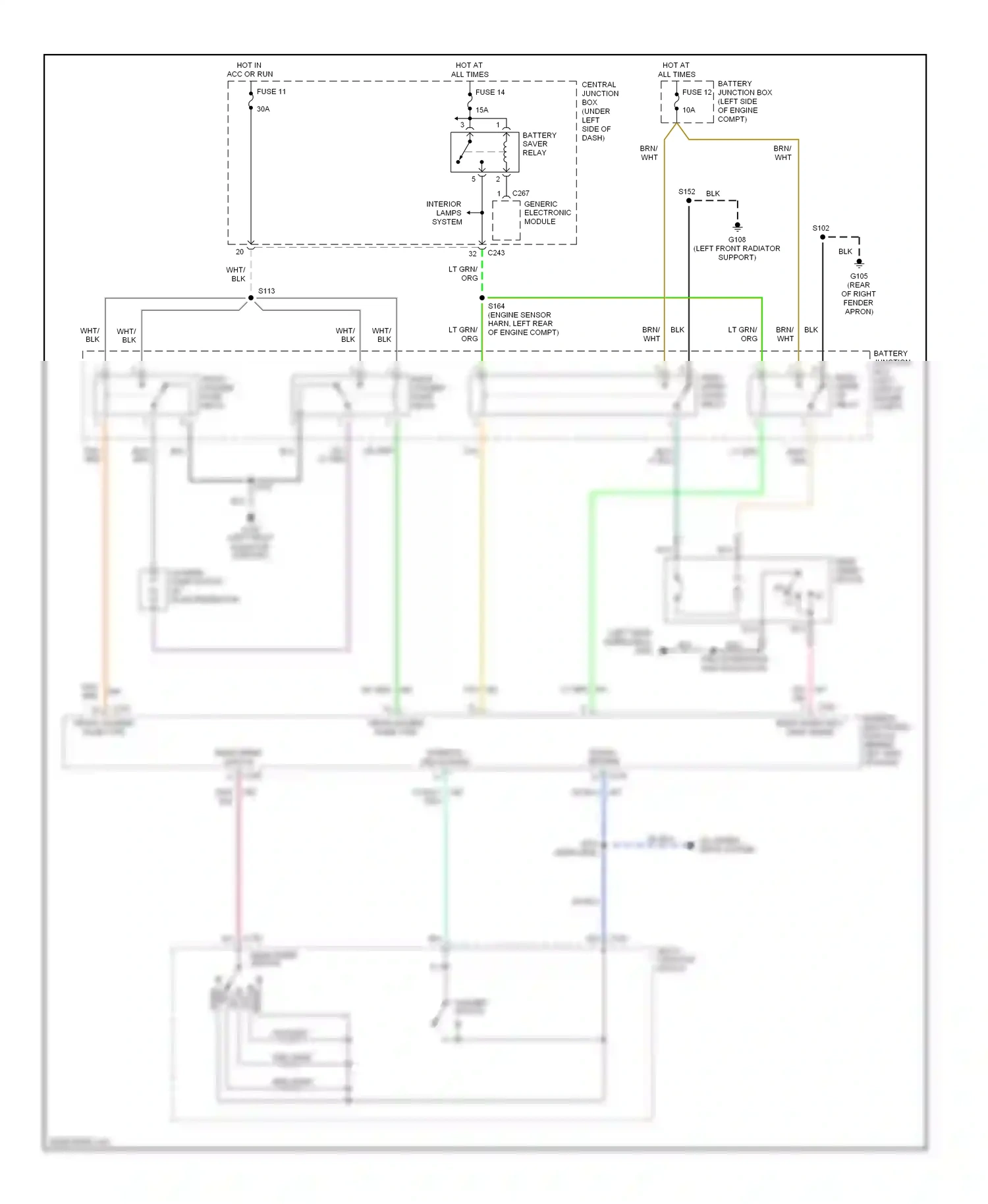 Wiring diagram dk blu for Ford Expedition I (1996-2002) (27 of 28)