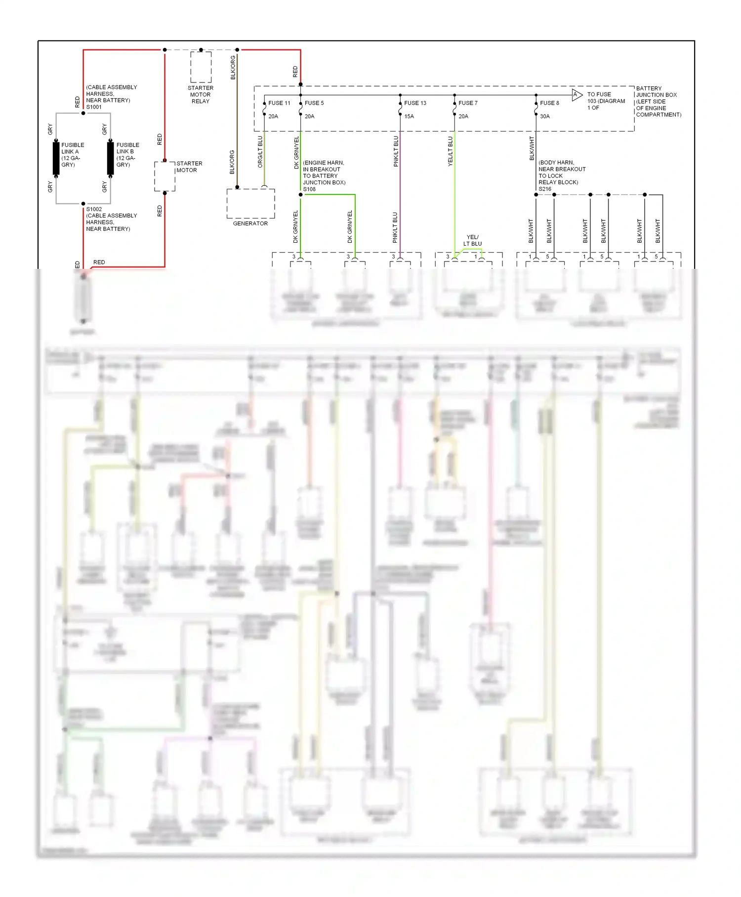 Wiring diagram fuse 11 for Ford Expedition I (1996-2002) (4 of 6)