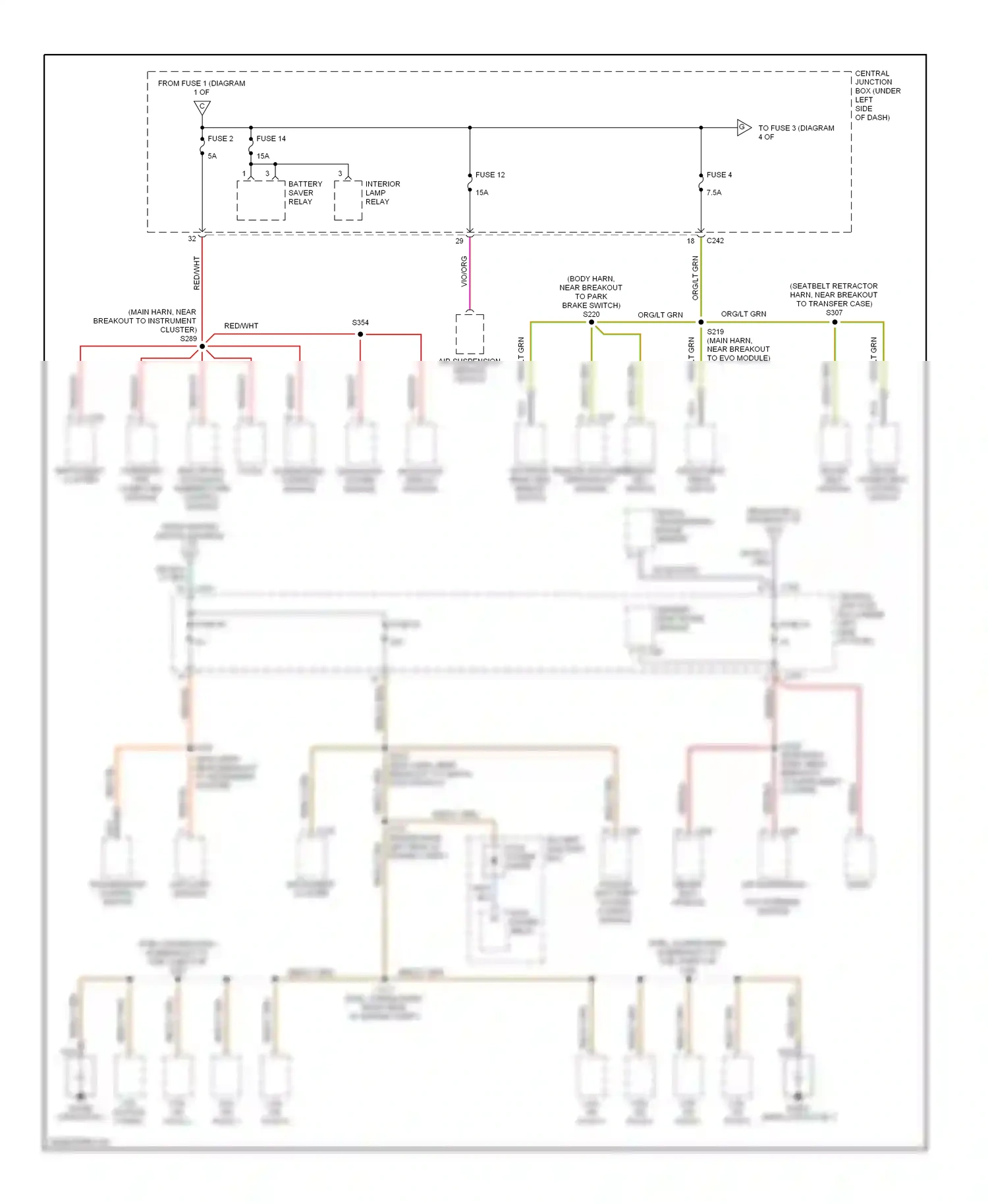 Wiring diagram fuse 29 for Ford Expedition I (1996-2002) (5 of 7)