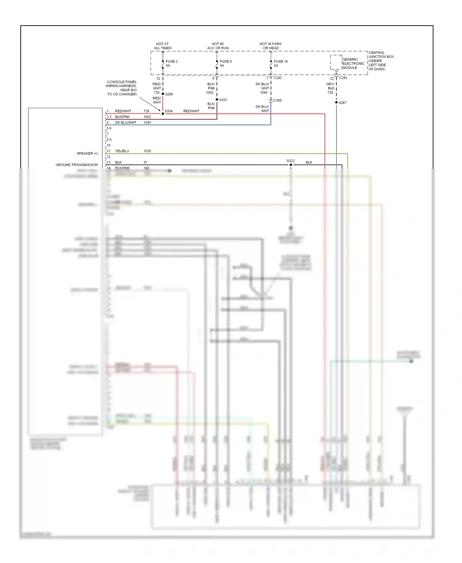 Wiring diagram gry/org for Ford Expedition I (1996-2002) (3 of 5)