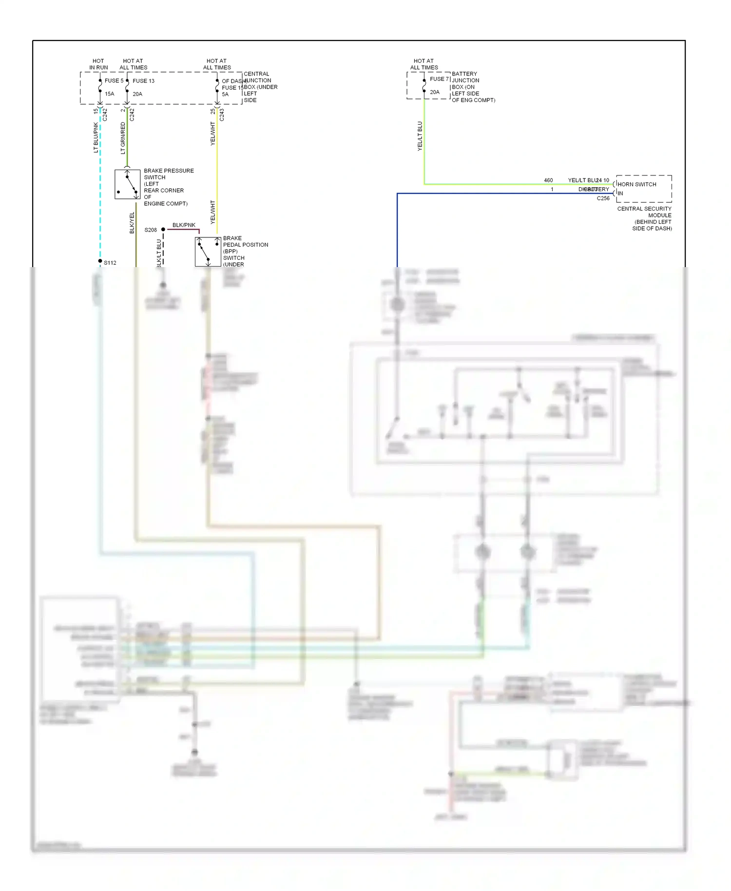 Wiring diagram gry/red for Ford Expedition I (1996-2002) (1 of 15)