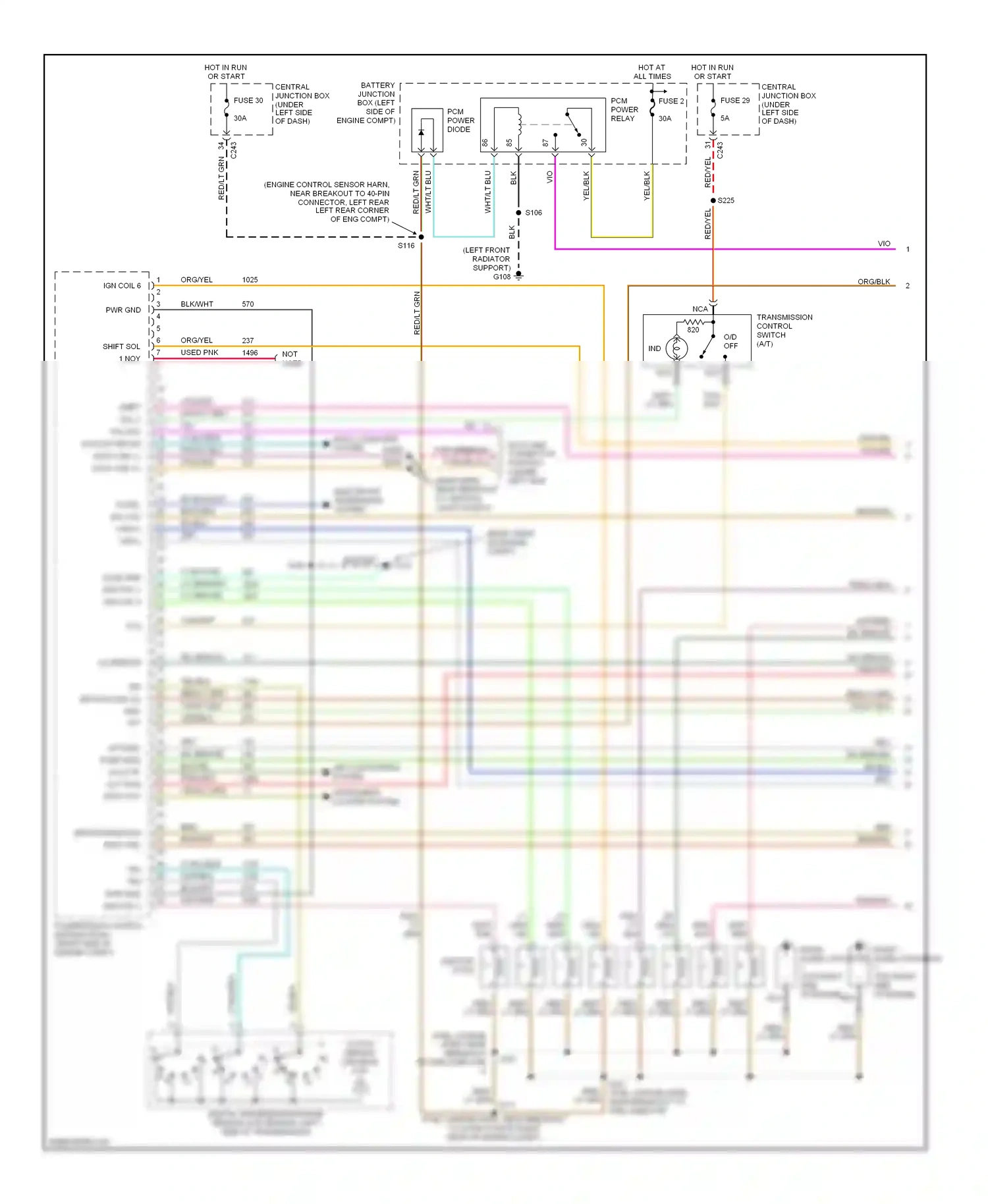 Wiring diagram ignition coils for Ford Expedition I (1996-2002) (1 of 1)