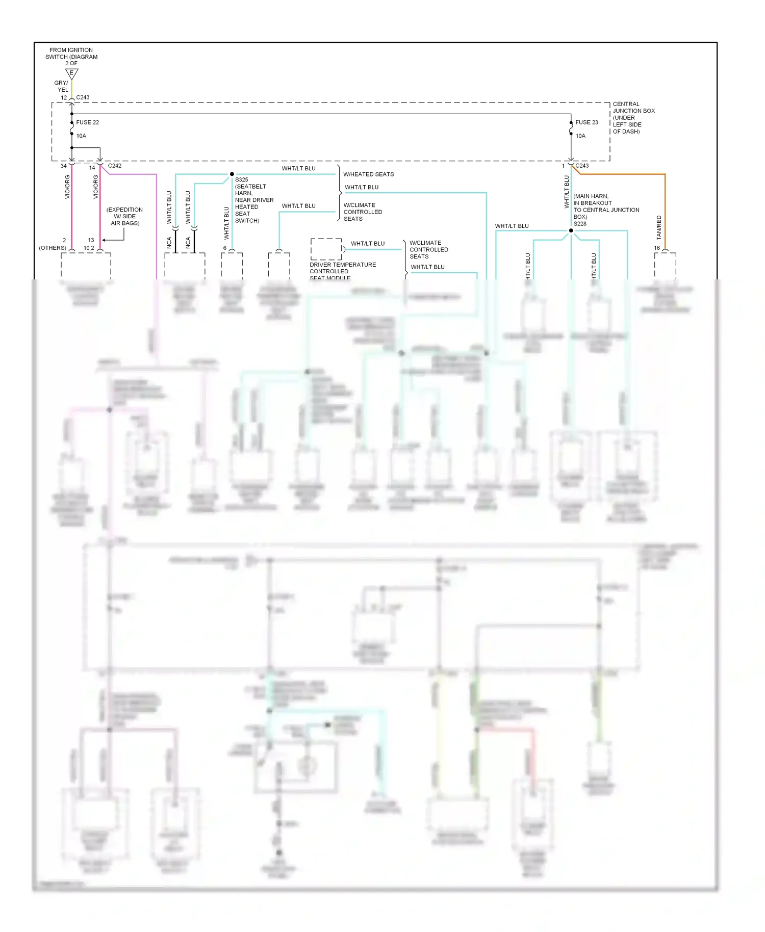 Wiring diagram lt blu for Ford Expedition I (1996-2002) (36 of 49)