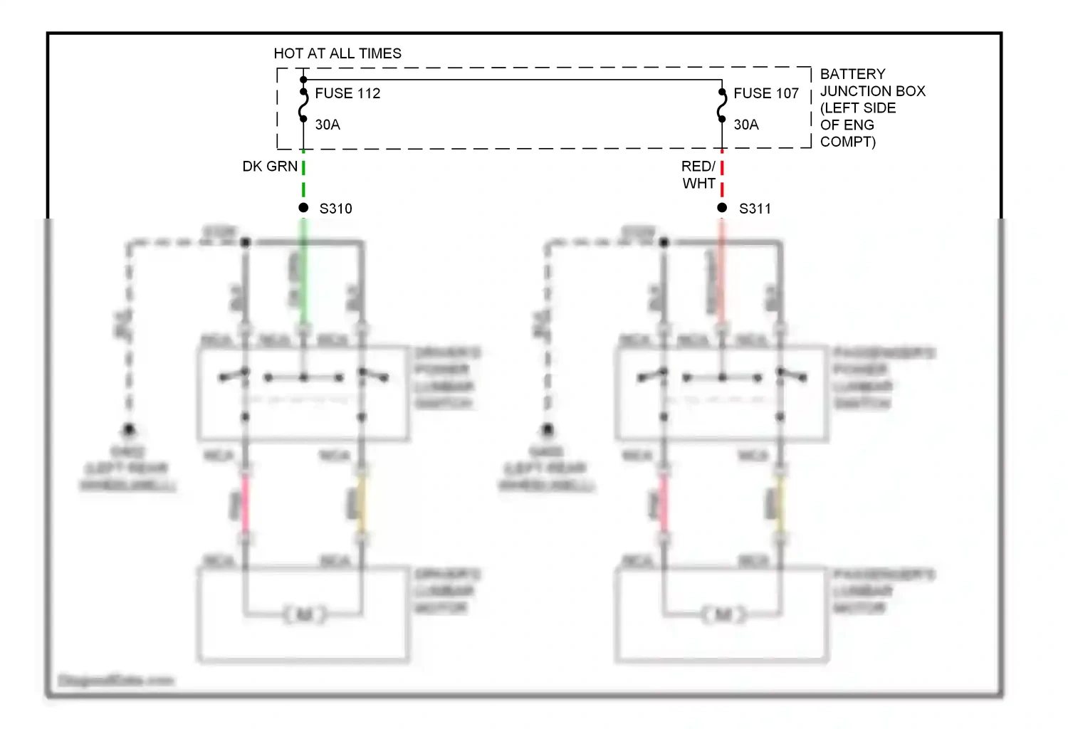 Wiring diagram nca for Ford Expedition I (1996-2002) (35 of 45)