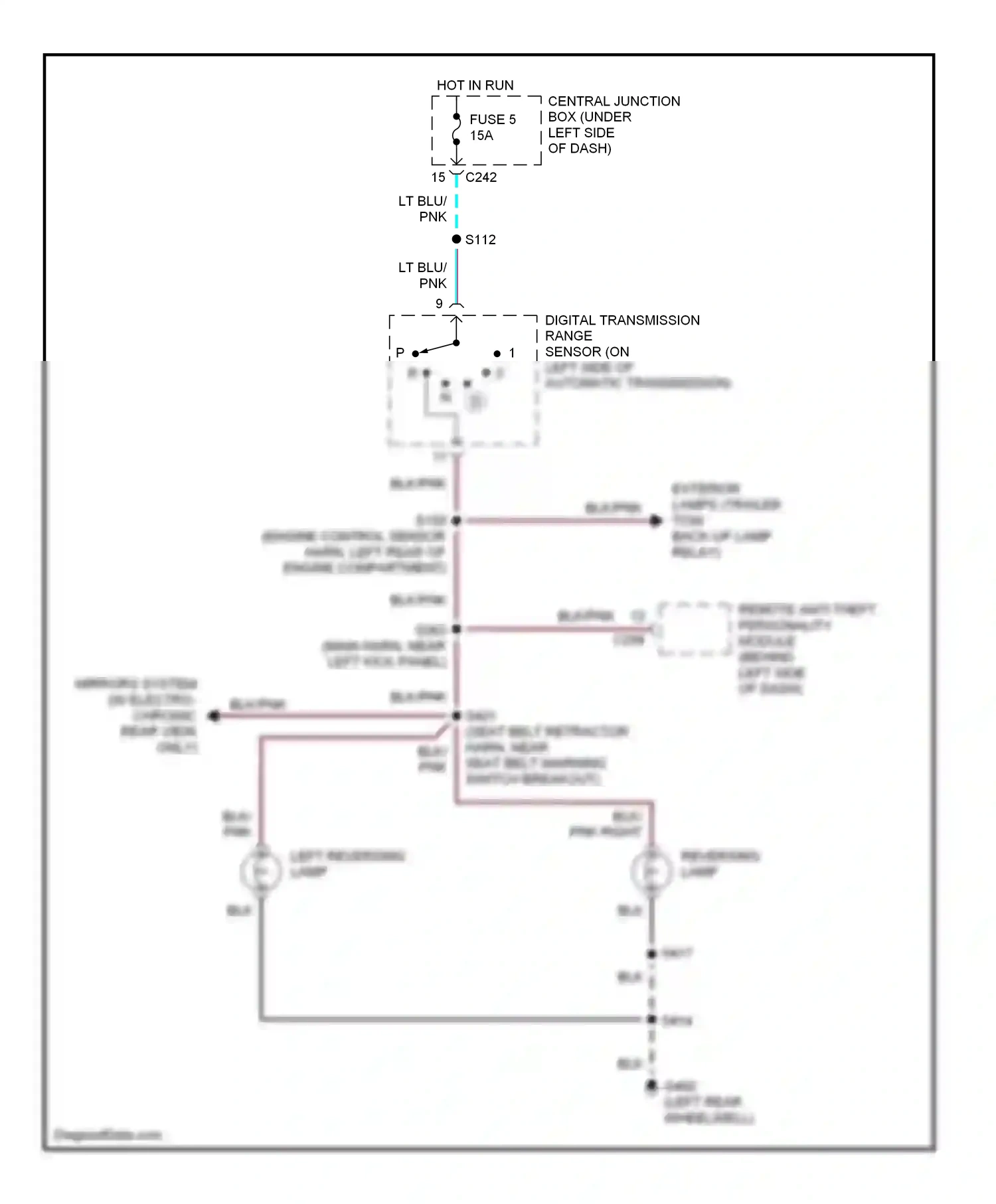 Wiring diagram pnk for Ford Expedition I (1996-2002) (12 of 32)