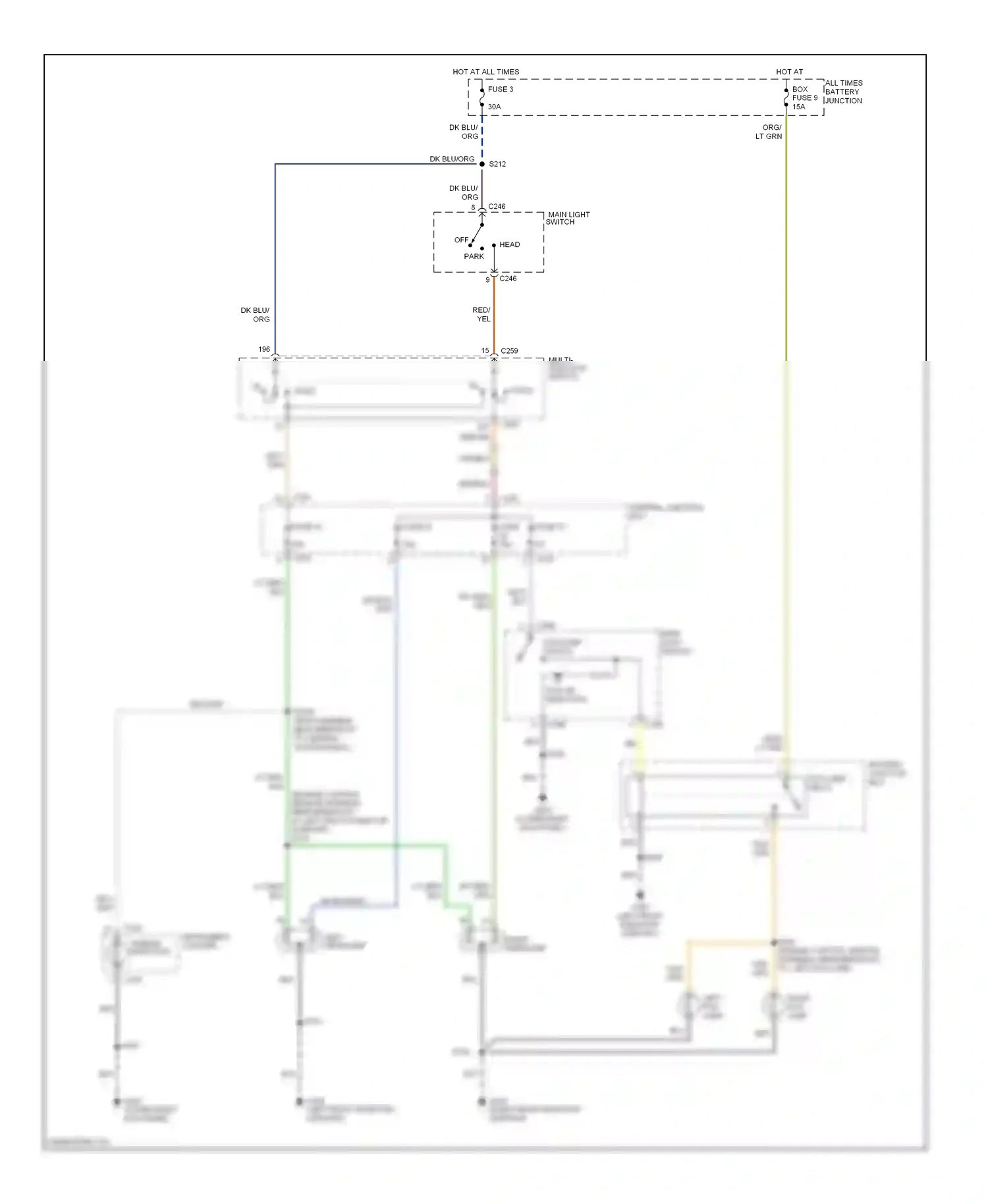 Wiring diagram red/yel for Ford Expedition I (1996-2002) (14 of 23)
