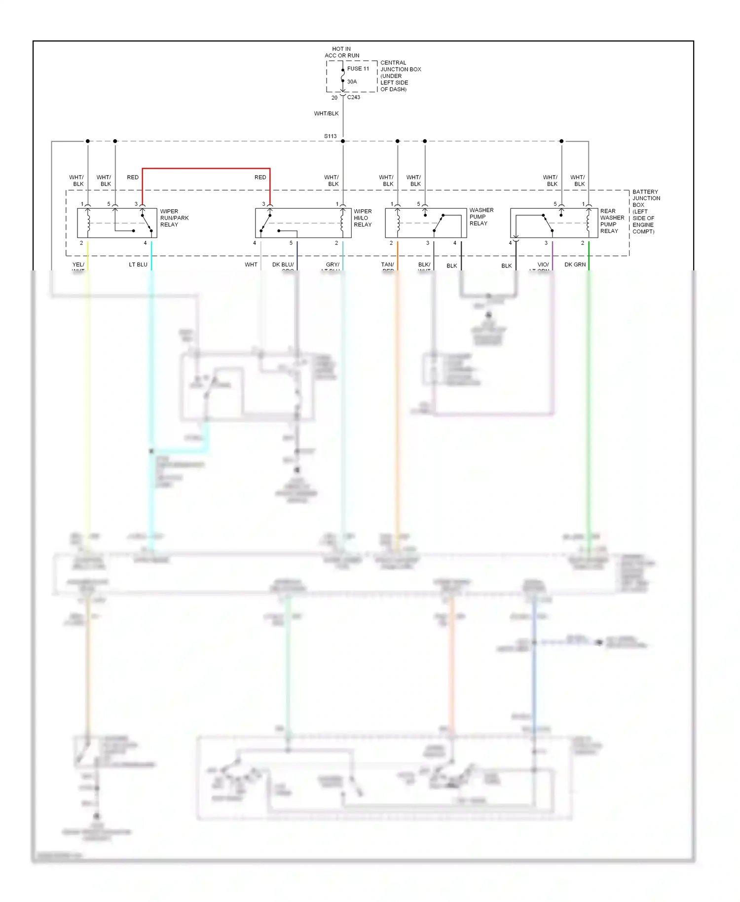 Wiring diagram run for Ford Expedition I (1996-2002) (11 of 11)