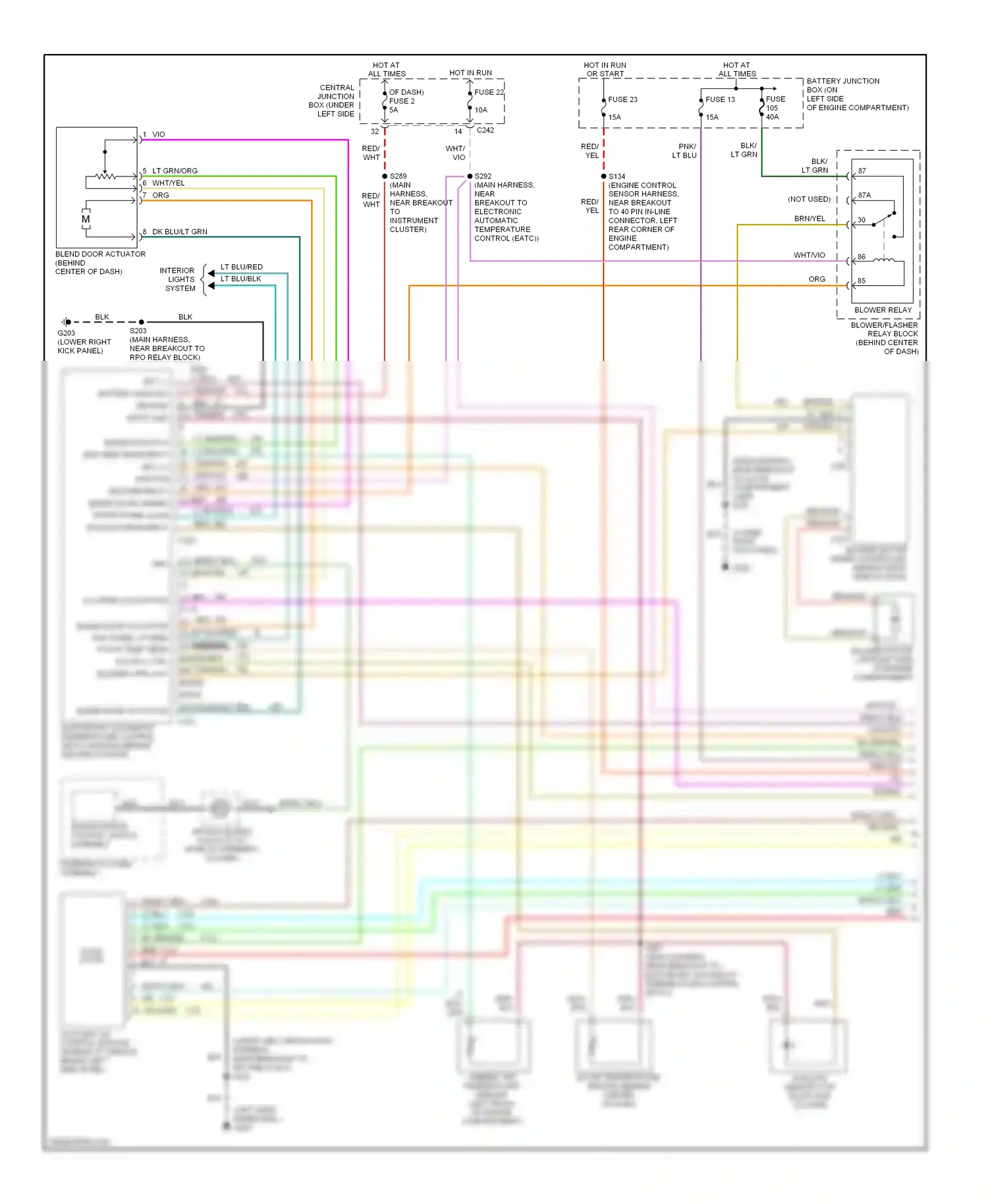 Wiring diagram tan/org for Ford Expedition I (1996-2002) (4 of 10)