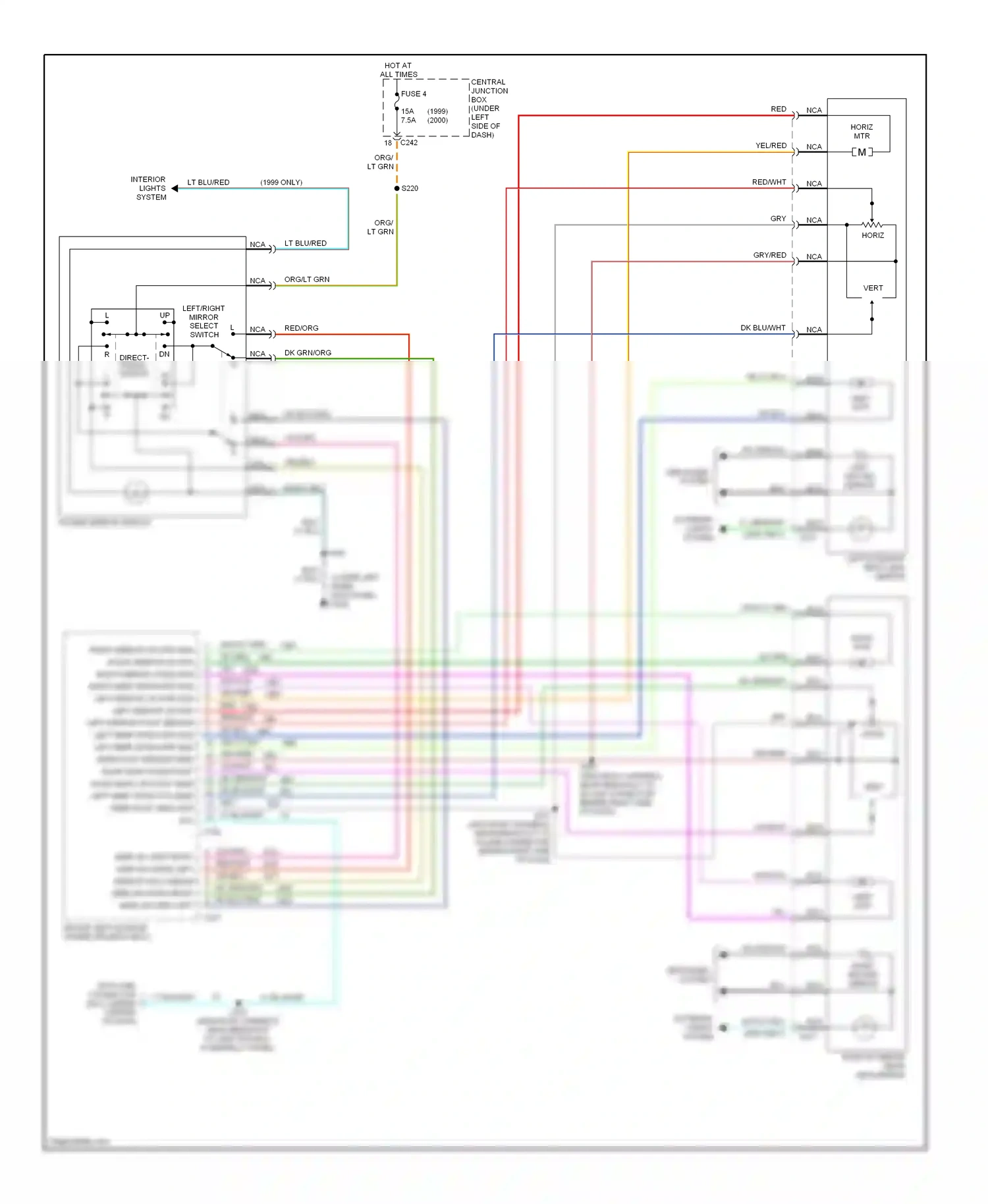 Wiring diagram vio/wht for Ford Expedition I (1996-2002) (4 of 8)