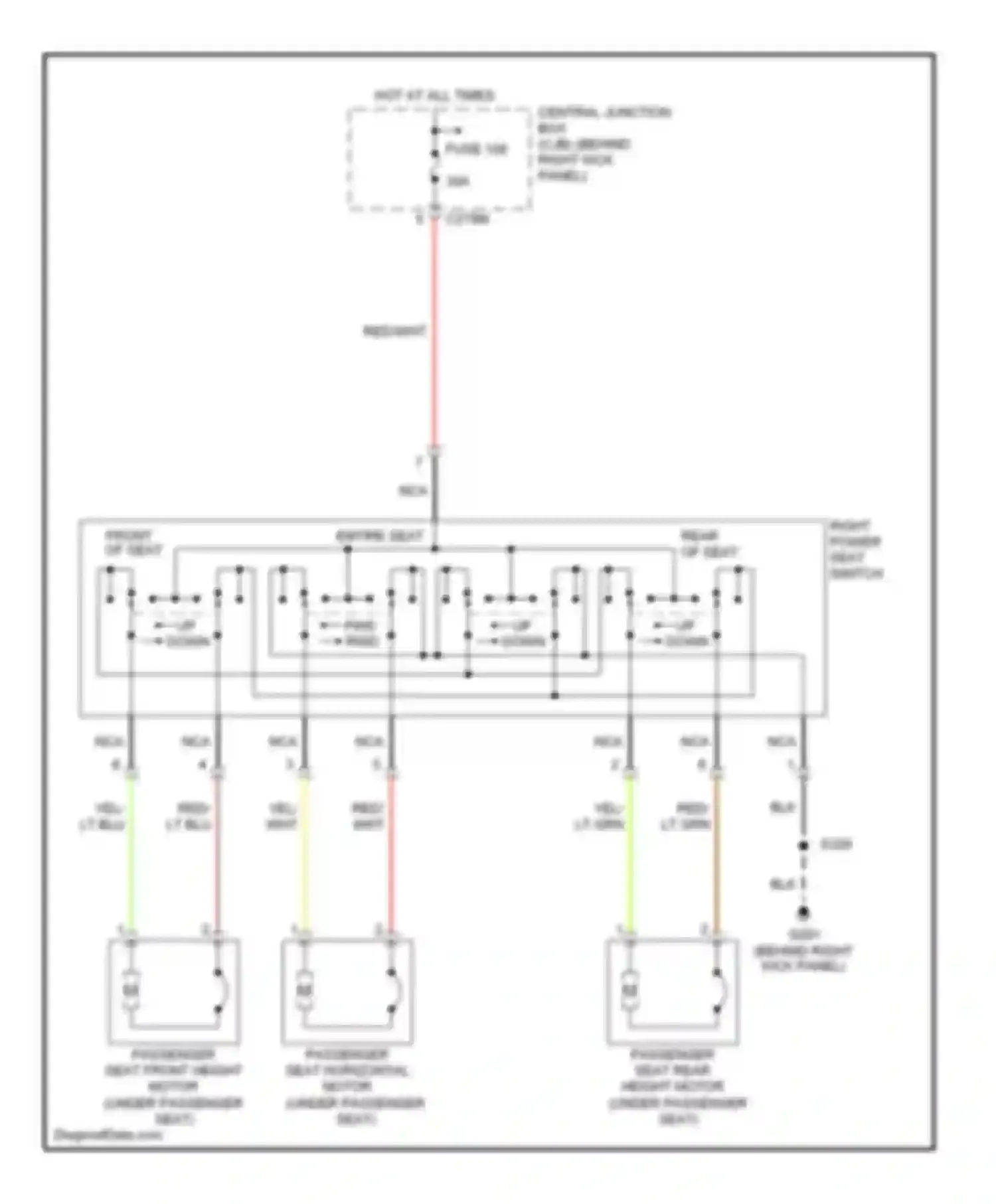 Expedition Ford II (2002-2006): Passenger power seat circuit