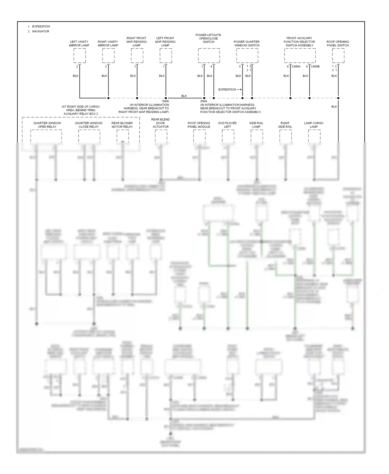 Wiring diagram blk for Ford Expedition II (2002-2006) (25 of 61)